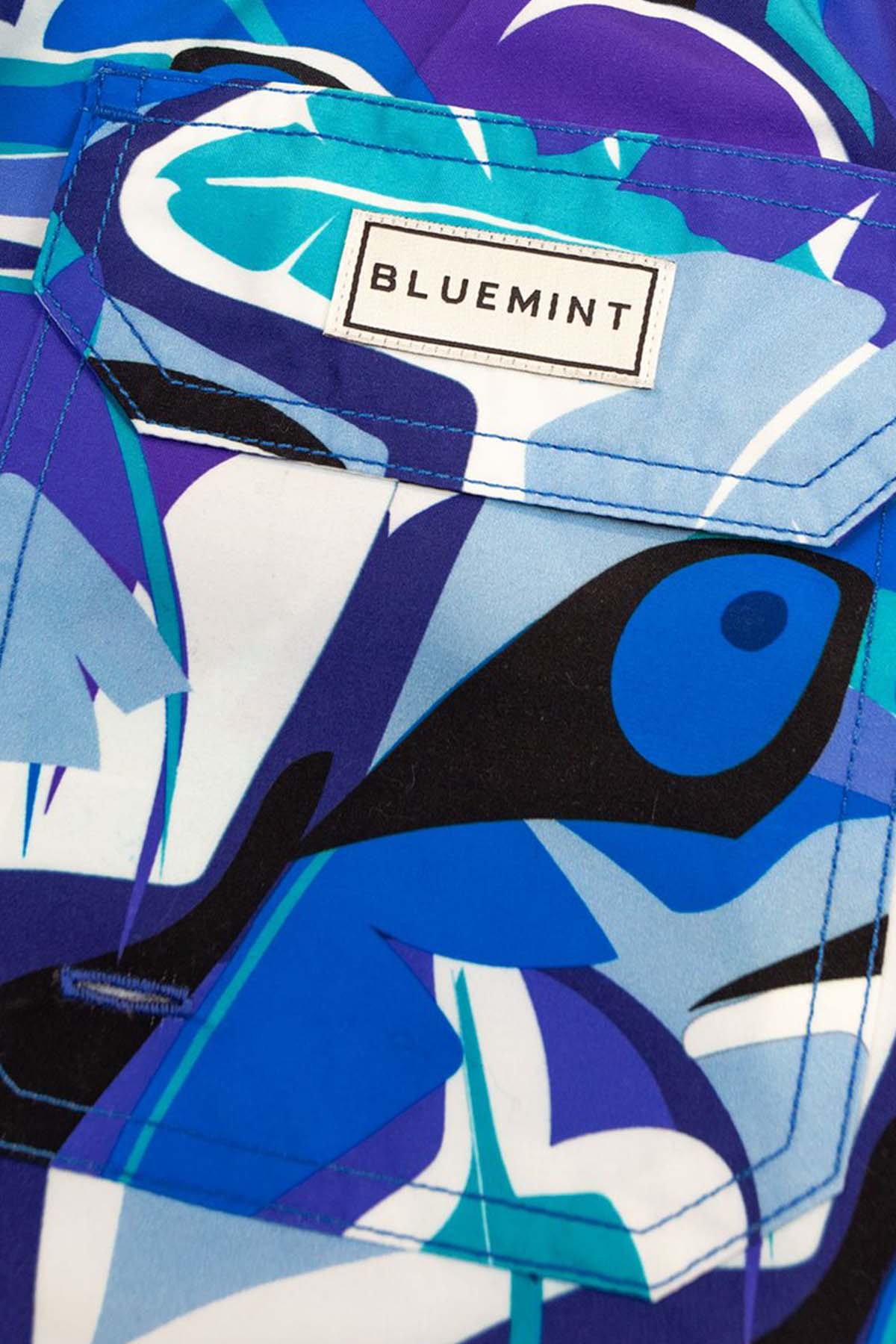 Bluemint Arthus Blue Toucan Şort Mayo-Libas Trendy Fashion Store