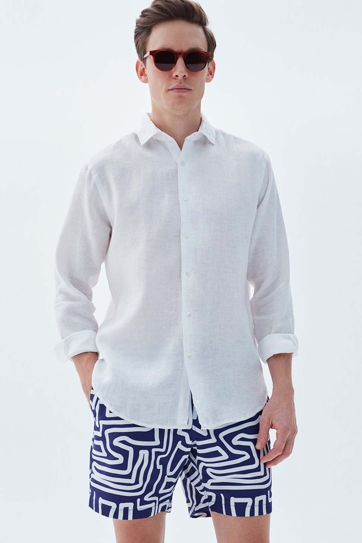 Bluemint Arthus Navy Maze Şort Mayo-Libas Trendy Fashion Store