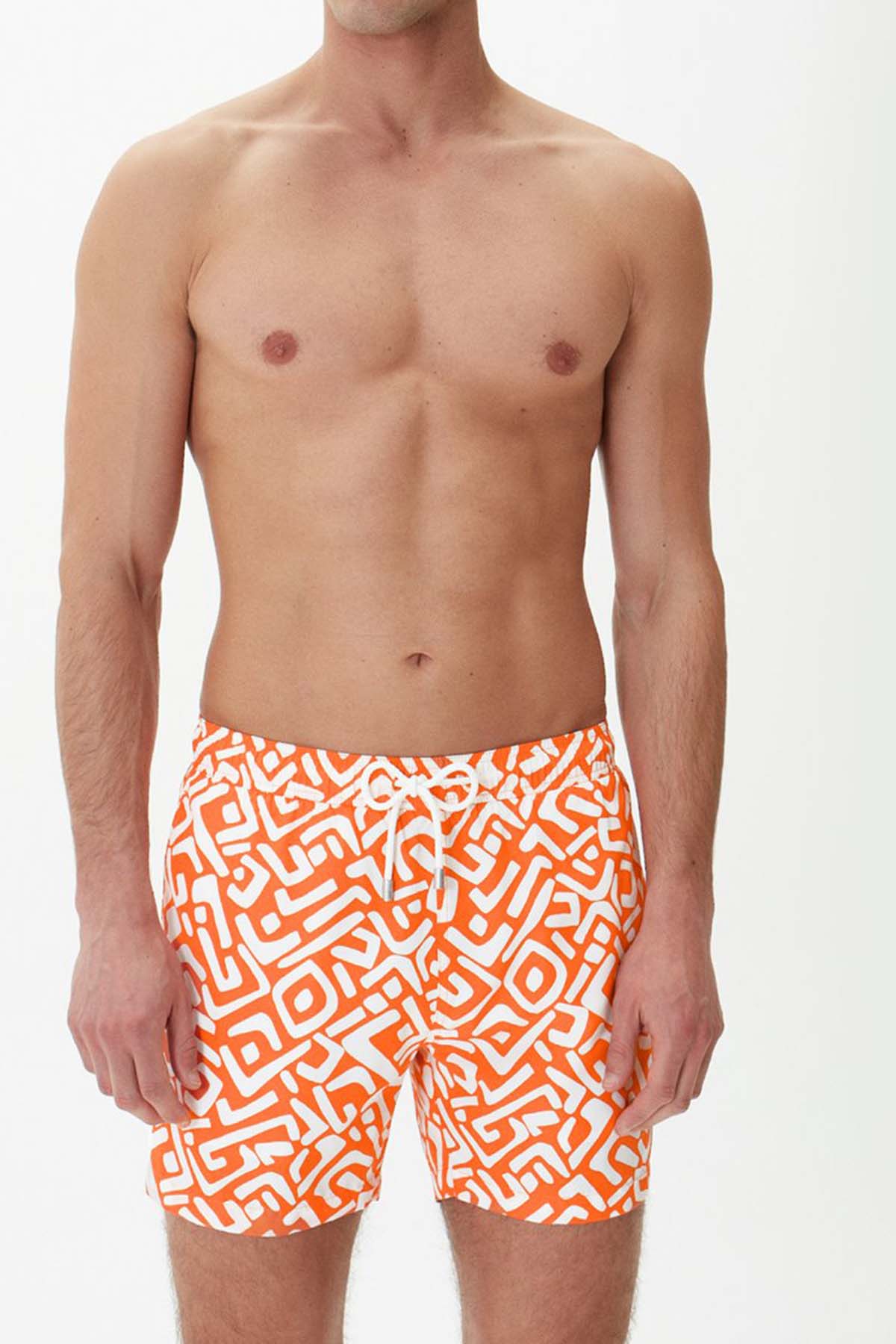 Bluemint Logan Orange Stone Şort Mayo-Libas Trendy Fashion Store