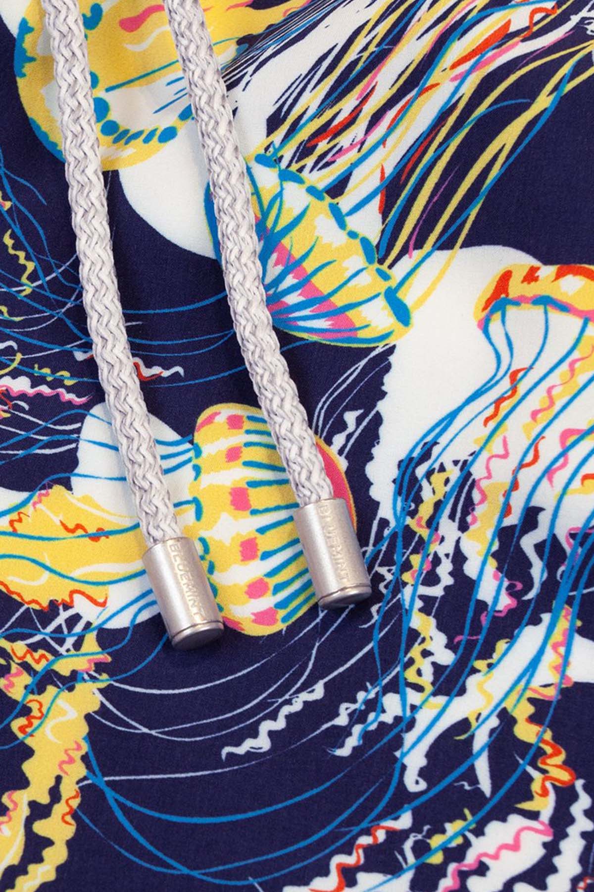 Bluemint Arthus Stretch Navy Jellyfish Şort Mayo-Libas Trendy Fashion Store