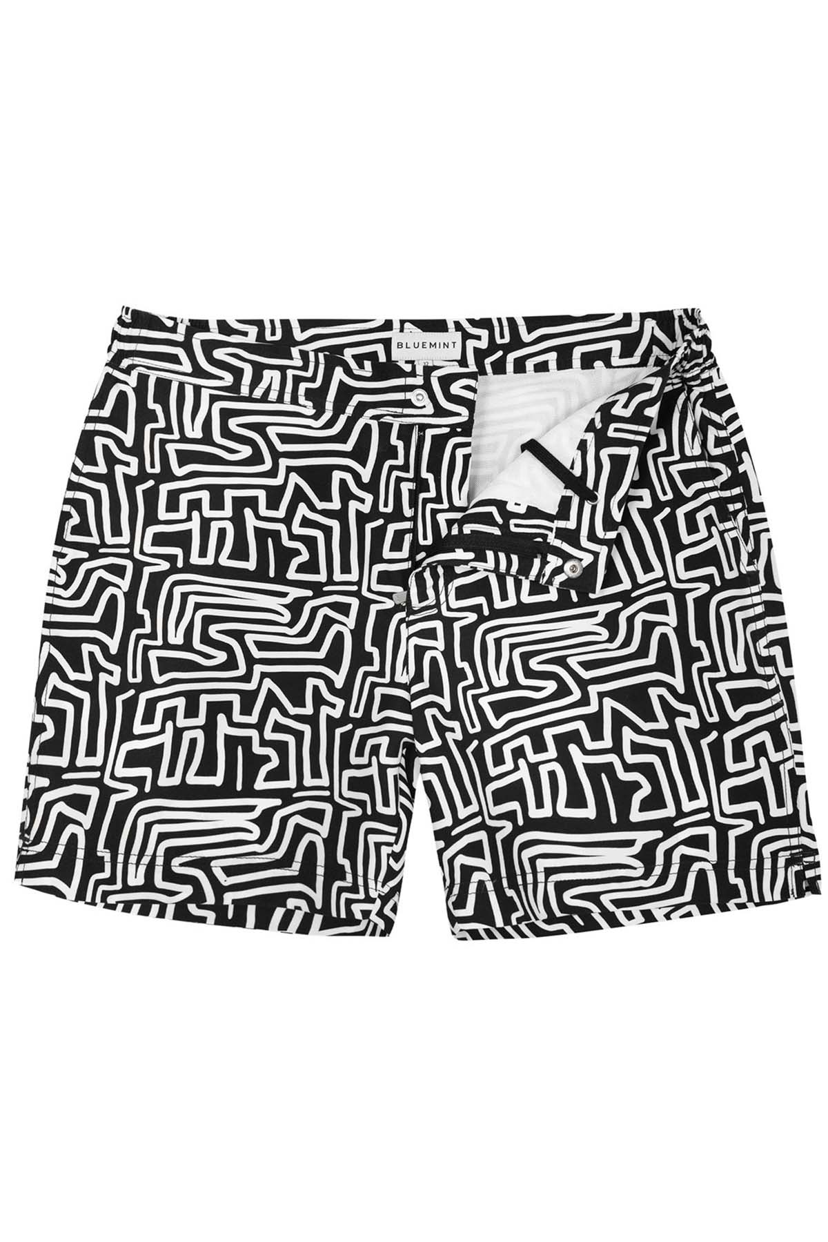 Bluemint Bond Black Maze Şort Mayo-Libas Trendy Fashion Store