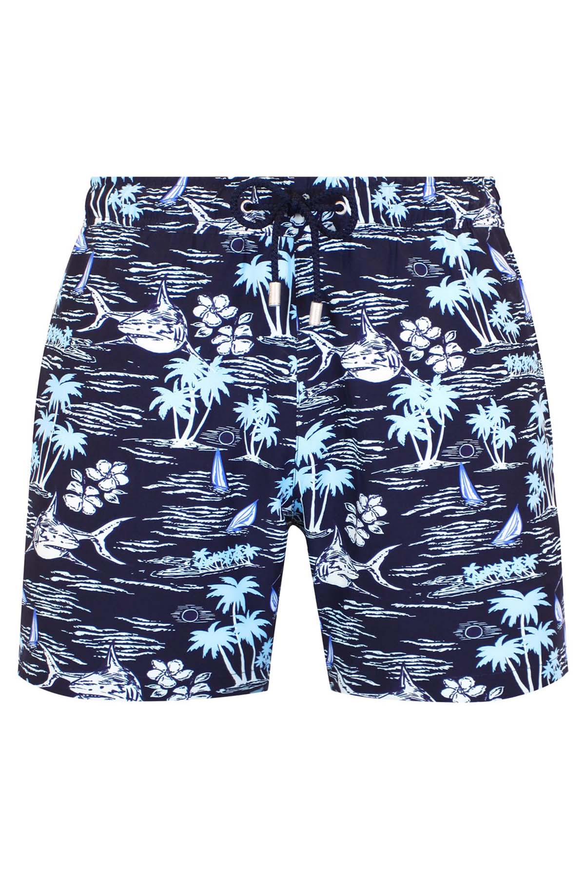 Bluemint Arthus Stretch Navy Caribbean Shark Şort Mayo-Libas Trendy Fashion Store