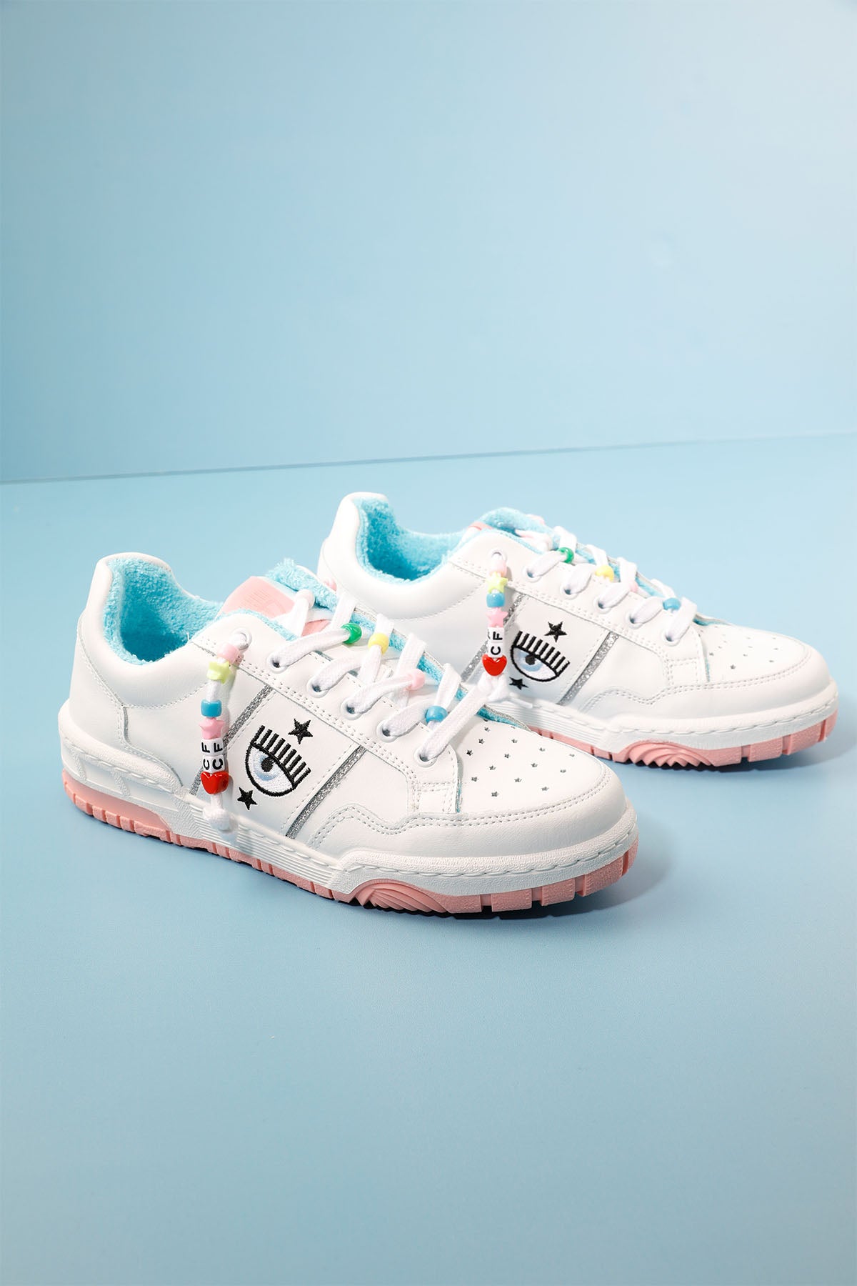 Chiara Ferragni Göz Logolu Deri Sneaker Ayakkabı-Libas Trendy Fashion Store