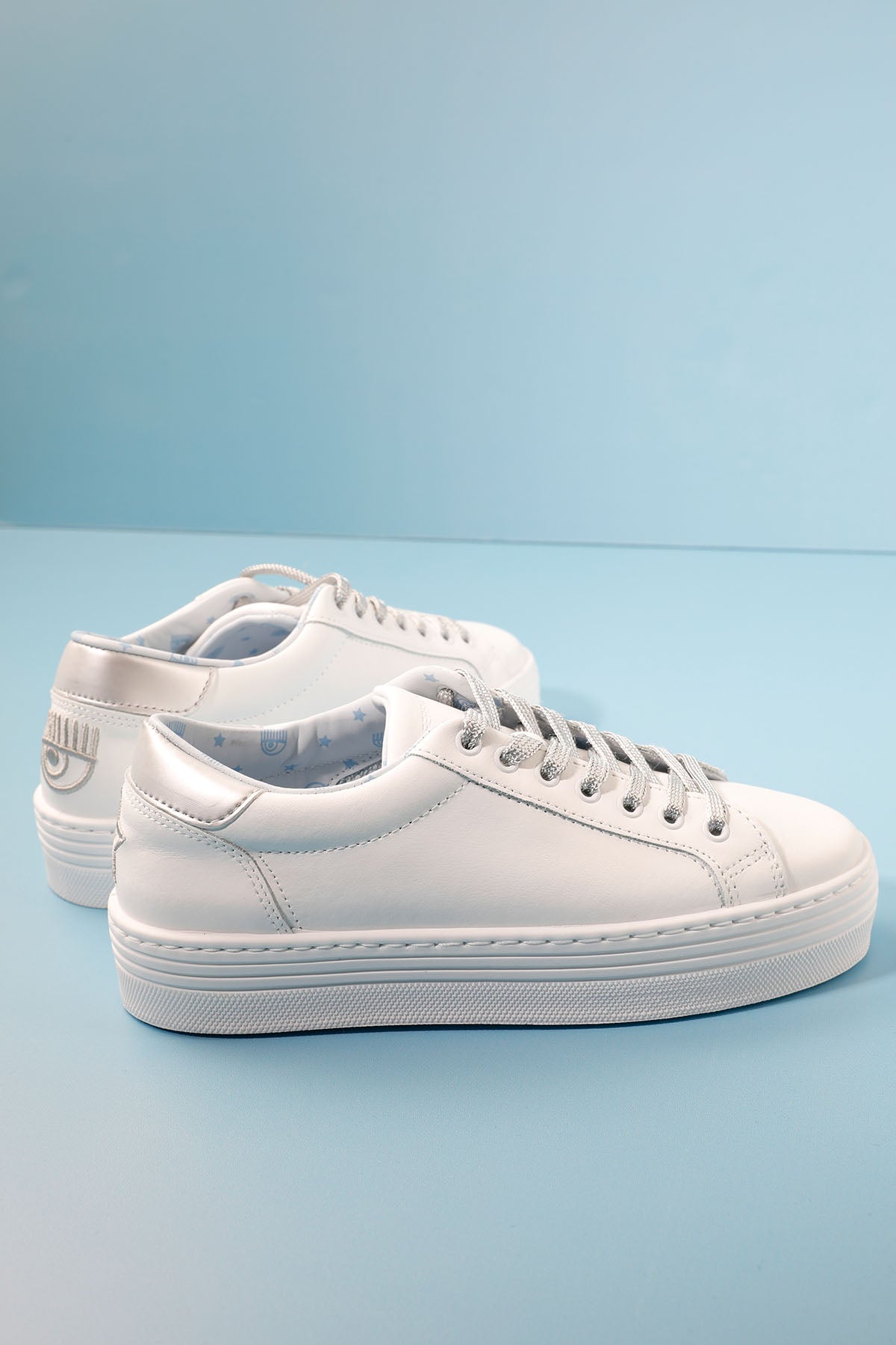 Chiara Ferragni Göz Logolu Deri Sneaker Ayakkabı-Libas Trendy Fashion Store