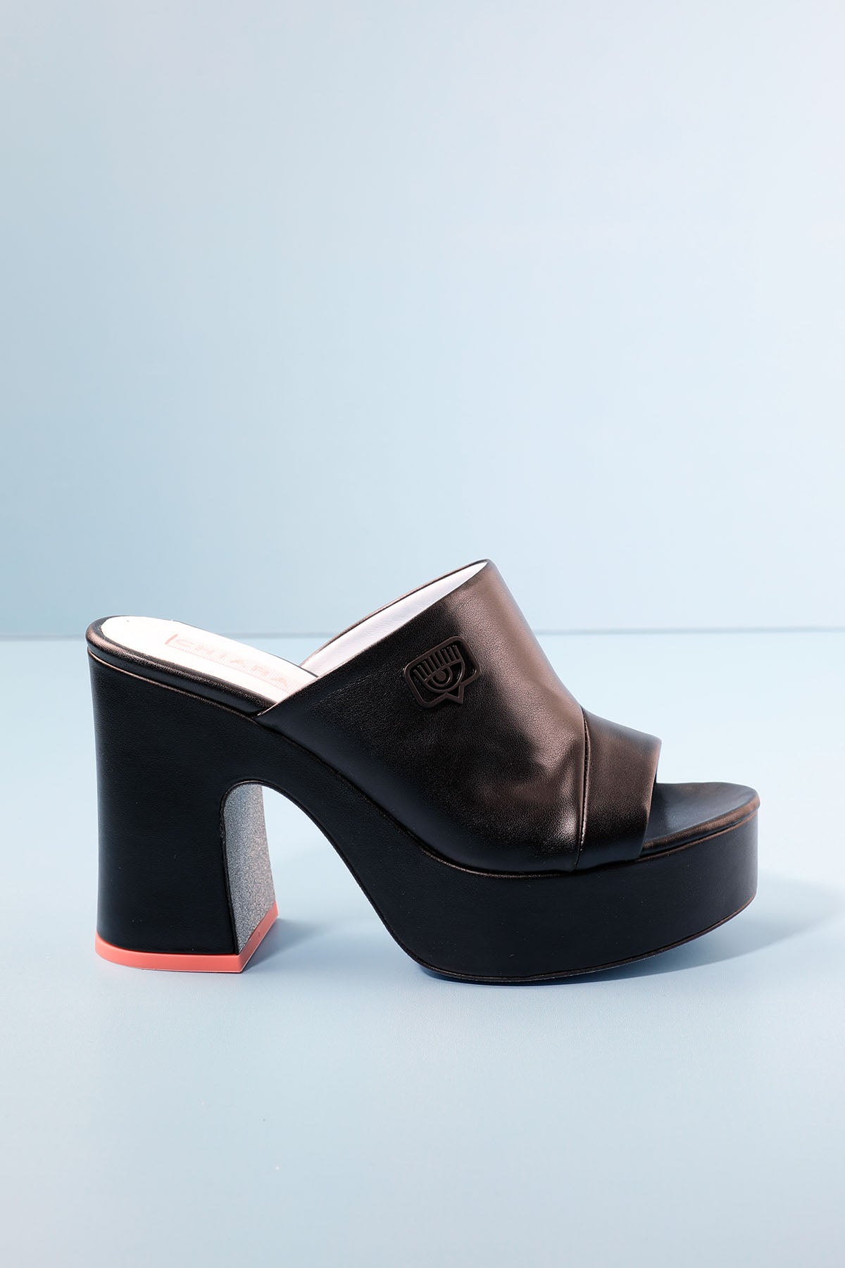 Chiara Ferragni Deri Topuklu Terlik-Libas Trendy Fashion Store