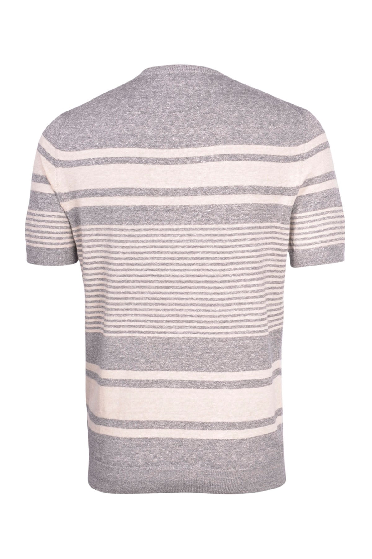 Gran Sasso Yuvarlak Yaka Keten Karışımlı Örme T-Shirt-Libas Trendy Fashion Store