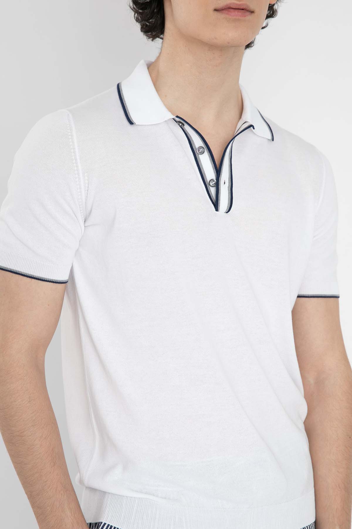 Gran Sasso Polo Yaka T-Shirt-Libas Trendy Fashion Store