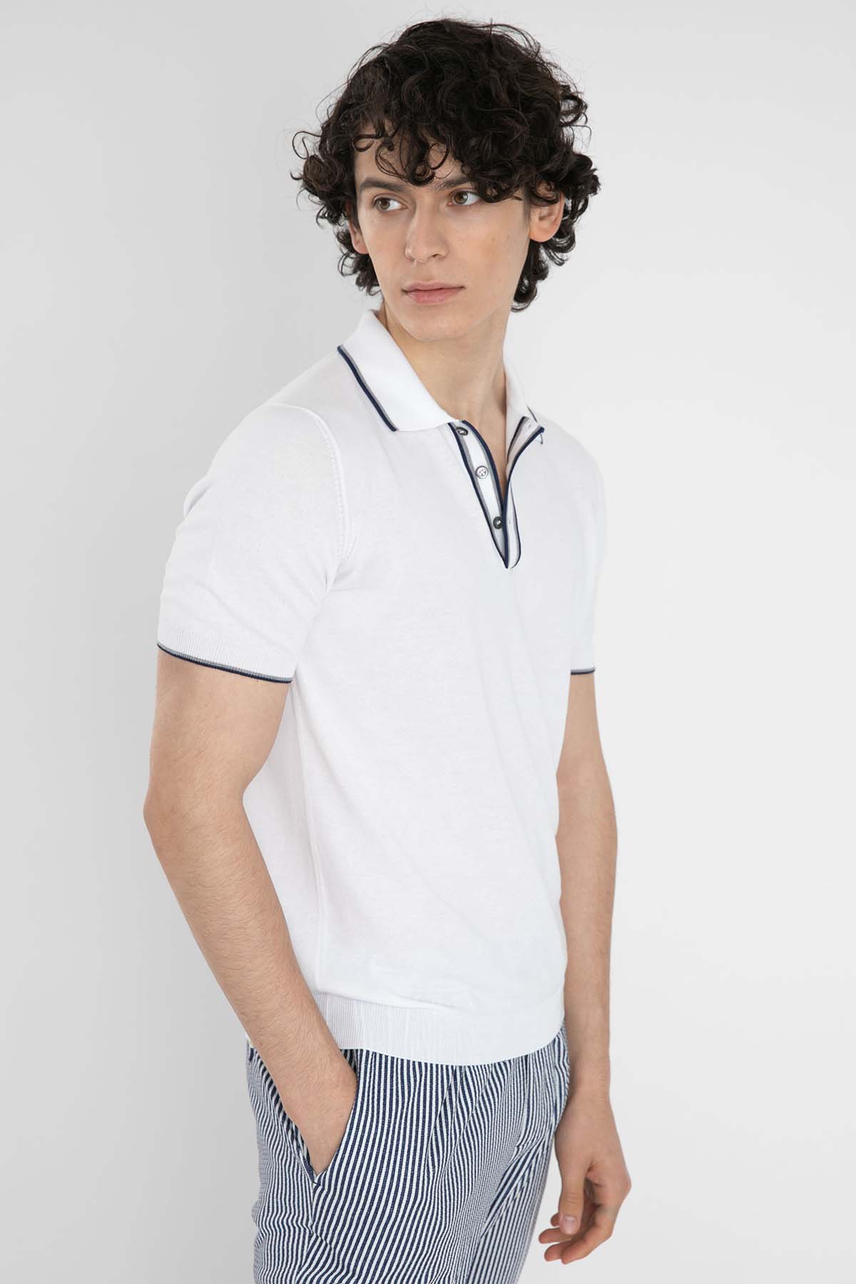 Gran Sasso Polo Yaka T-Shirt-Libas Trendy Fashion Store