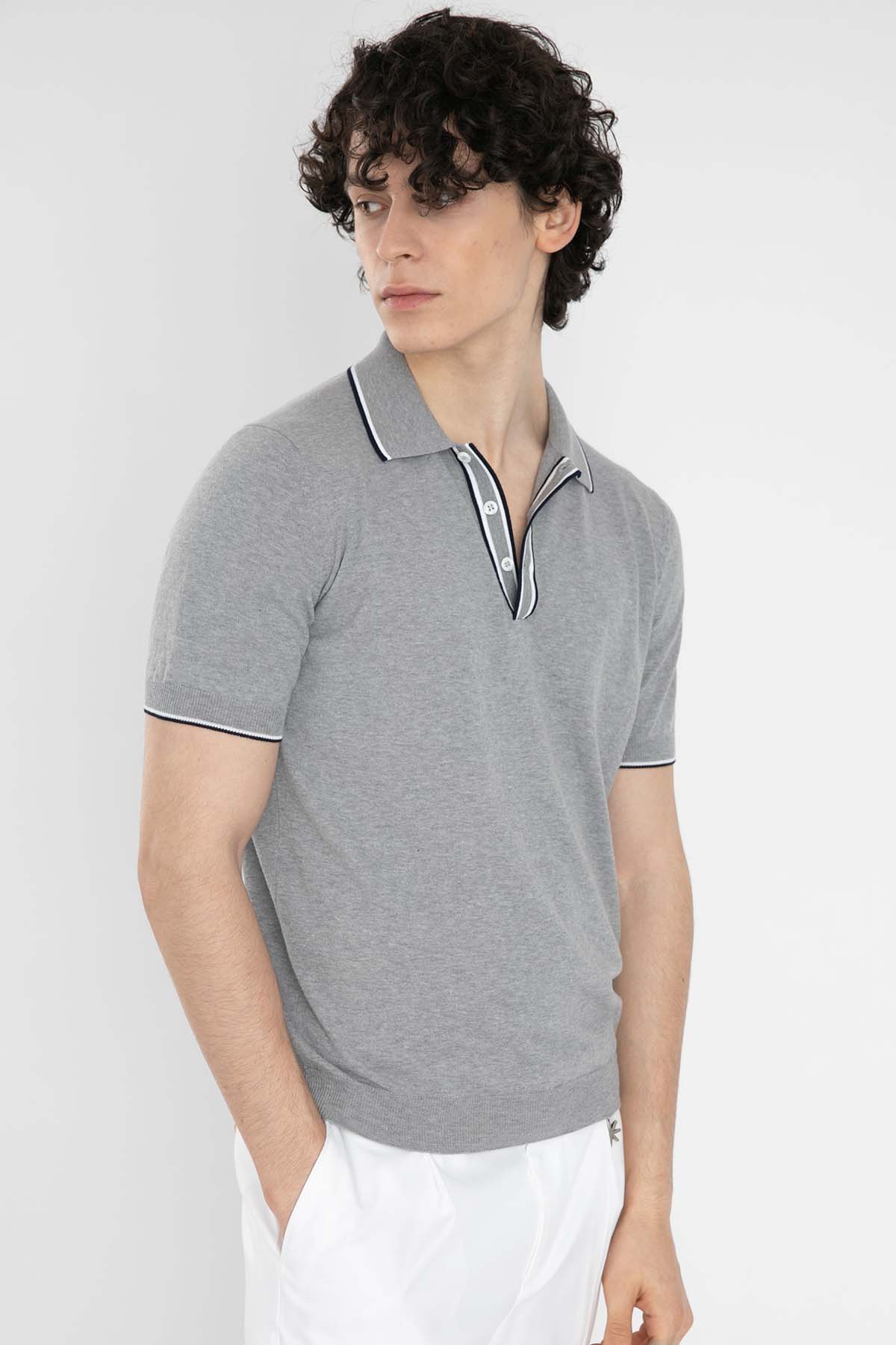 Gran Sasso Polo Yaka T-Shirt-Libas Trendy Fashion Store