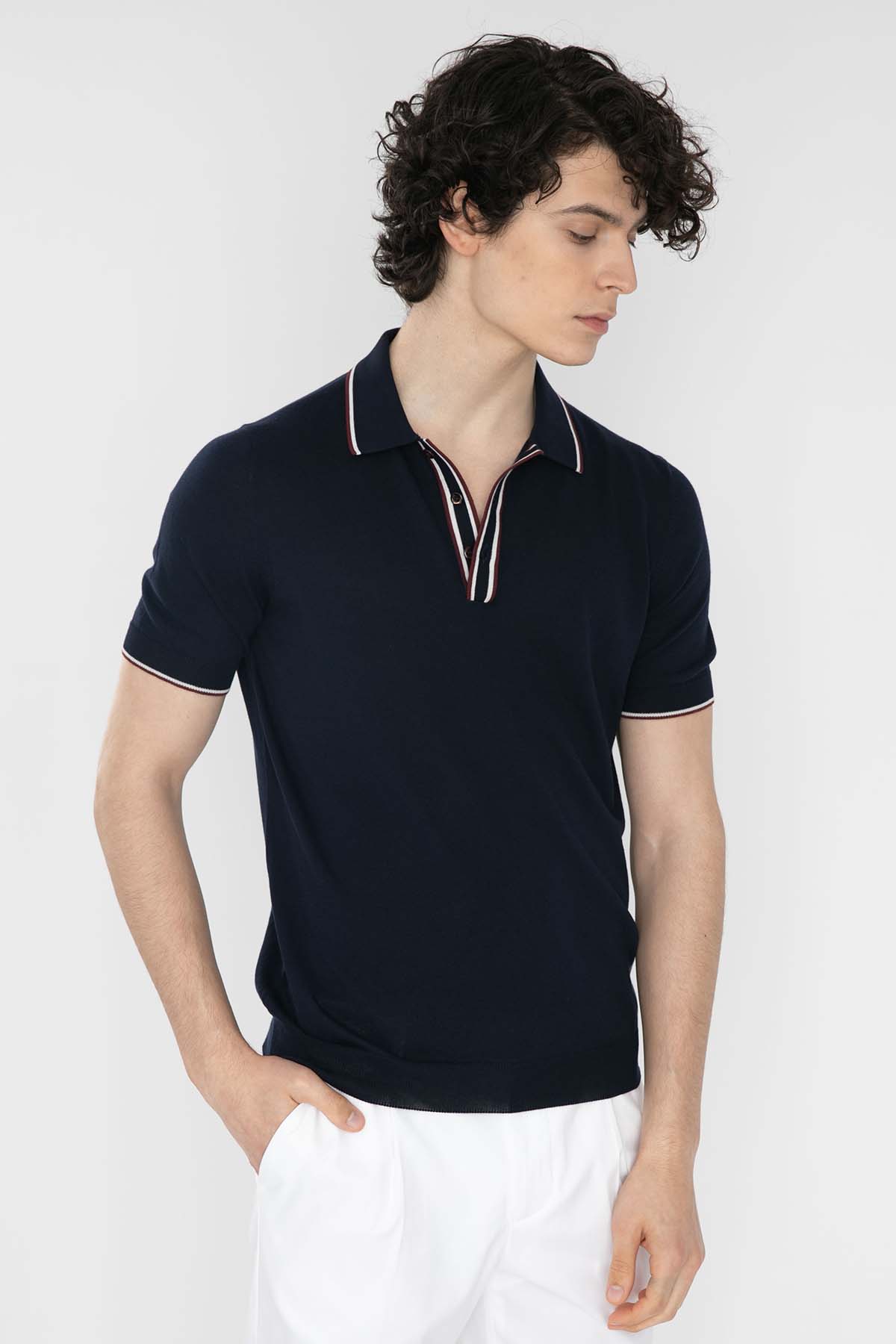 Gran Sasso Polo Yaka T-Shirt-Libas Trendy Fashion Store