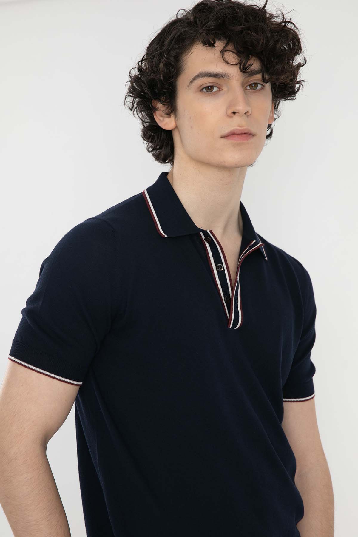 Gran Sasso Polo Yaka T-Shirt-Libas Trendy Fashion Store