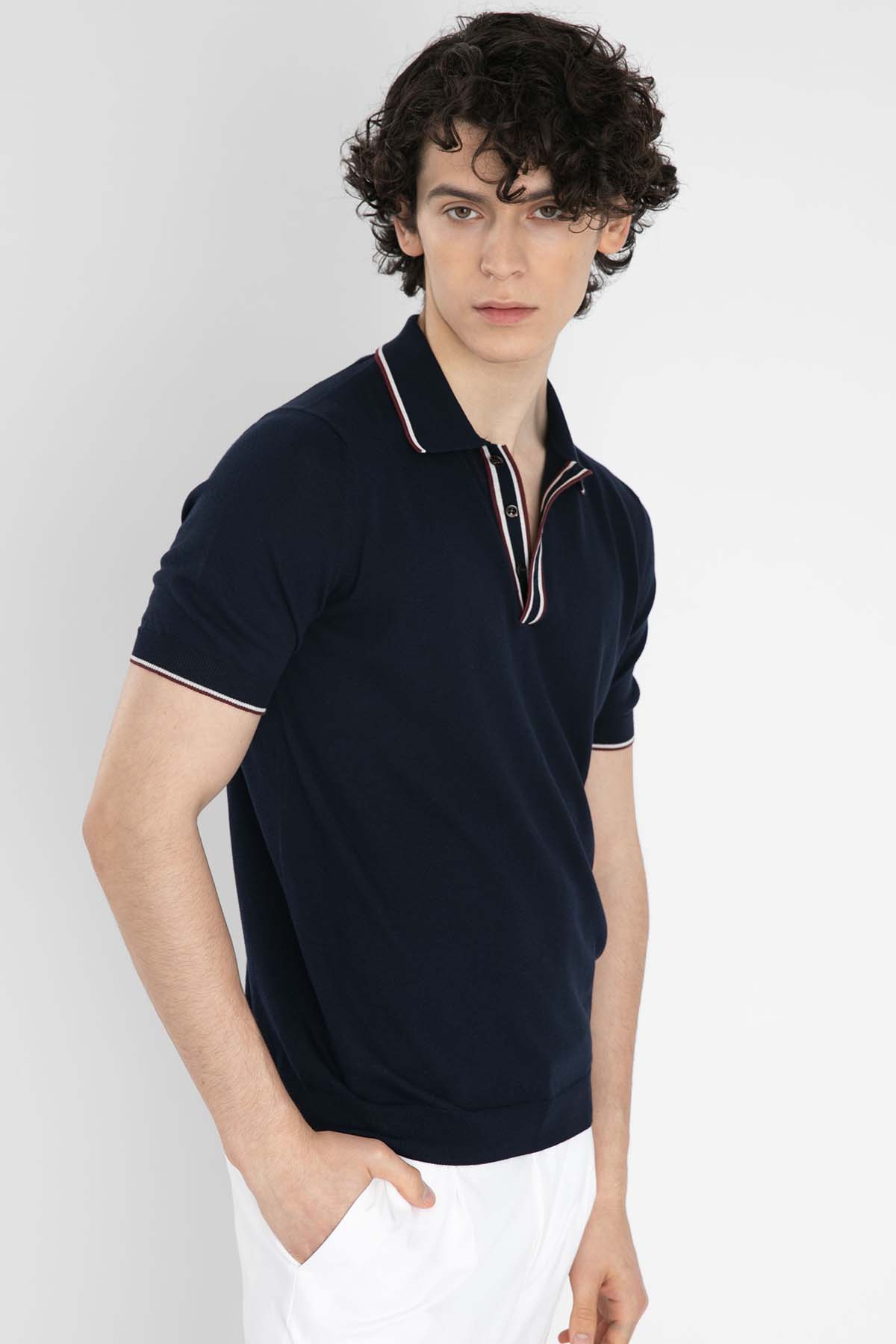 Gran Sasso Polo Yaka T-Shirt-Libas Trendy Fashion Store