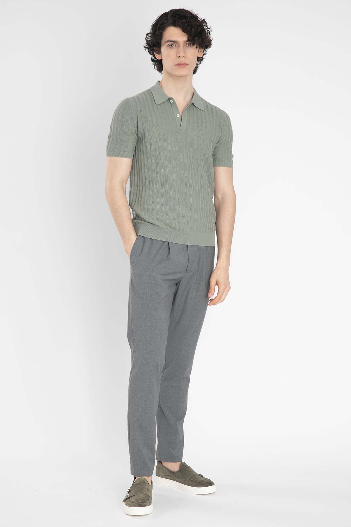 Gran Sasso Polo Yaka Örme T-Shirt-Libas Trendy Fashion Store