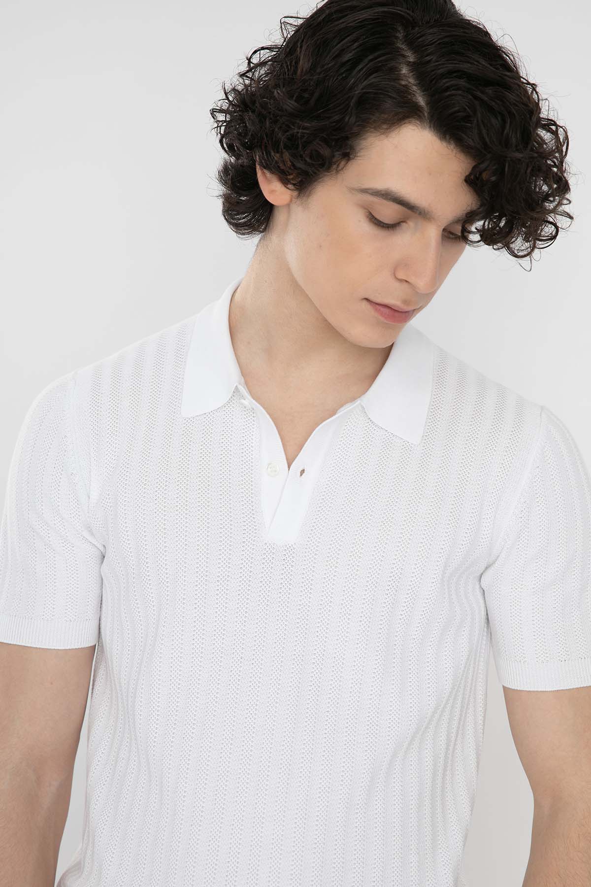 Gran Sasso Polo Yaka Örme T-Shirt-Libas Trendy Fashion Store