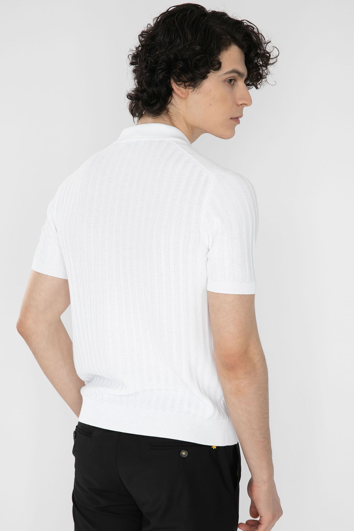 Gran Sasso Polo Yaka Örme T-Shirt-Libas Trendy Fashion Store