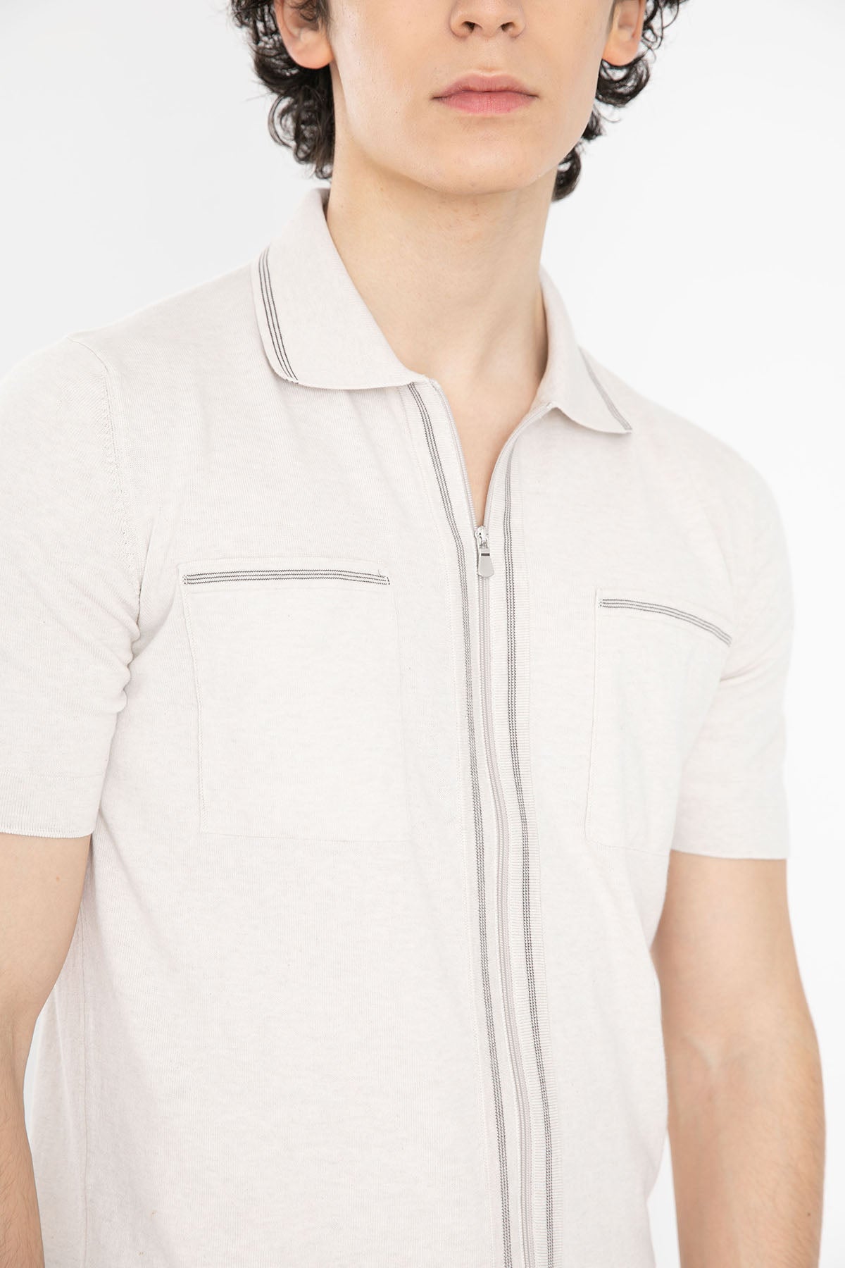 Gran Sasso Fermuarlı Triko Gömlek-Libas Trendy Fashion Store