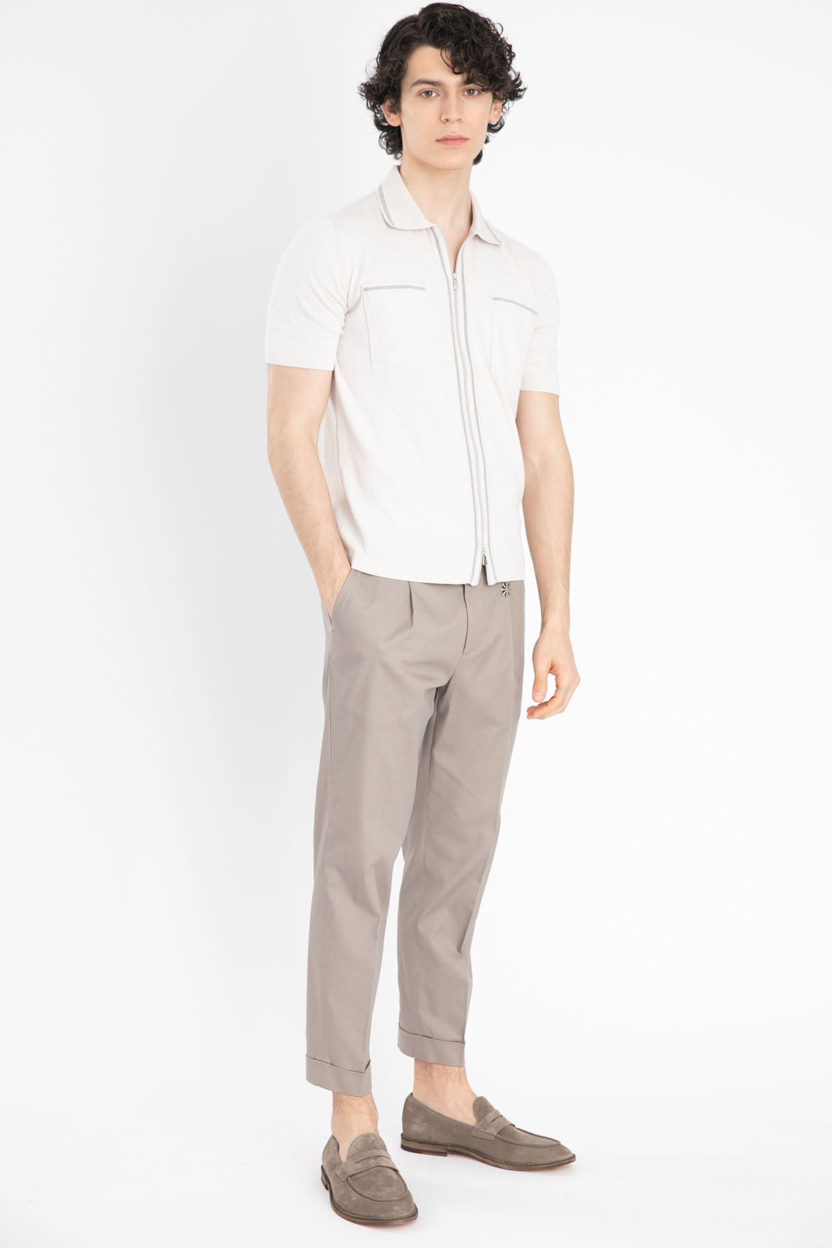 Gran Sasso Fermuarlı Triko Gömlek-Libas Trendy Fashion Store