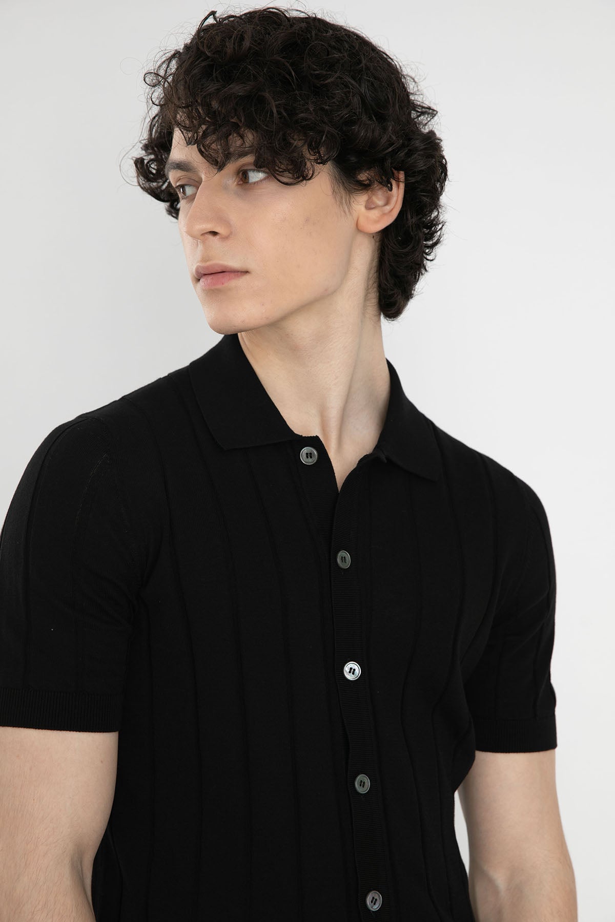 Gran Sasso Düğmeli Triko Gömlek-Libas Trendy Fashion Store