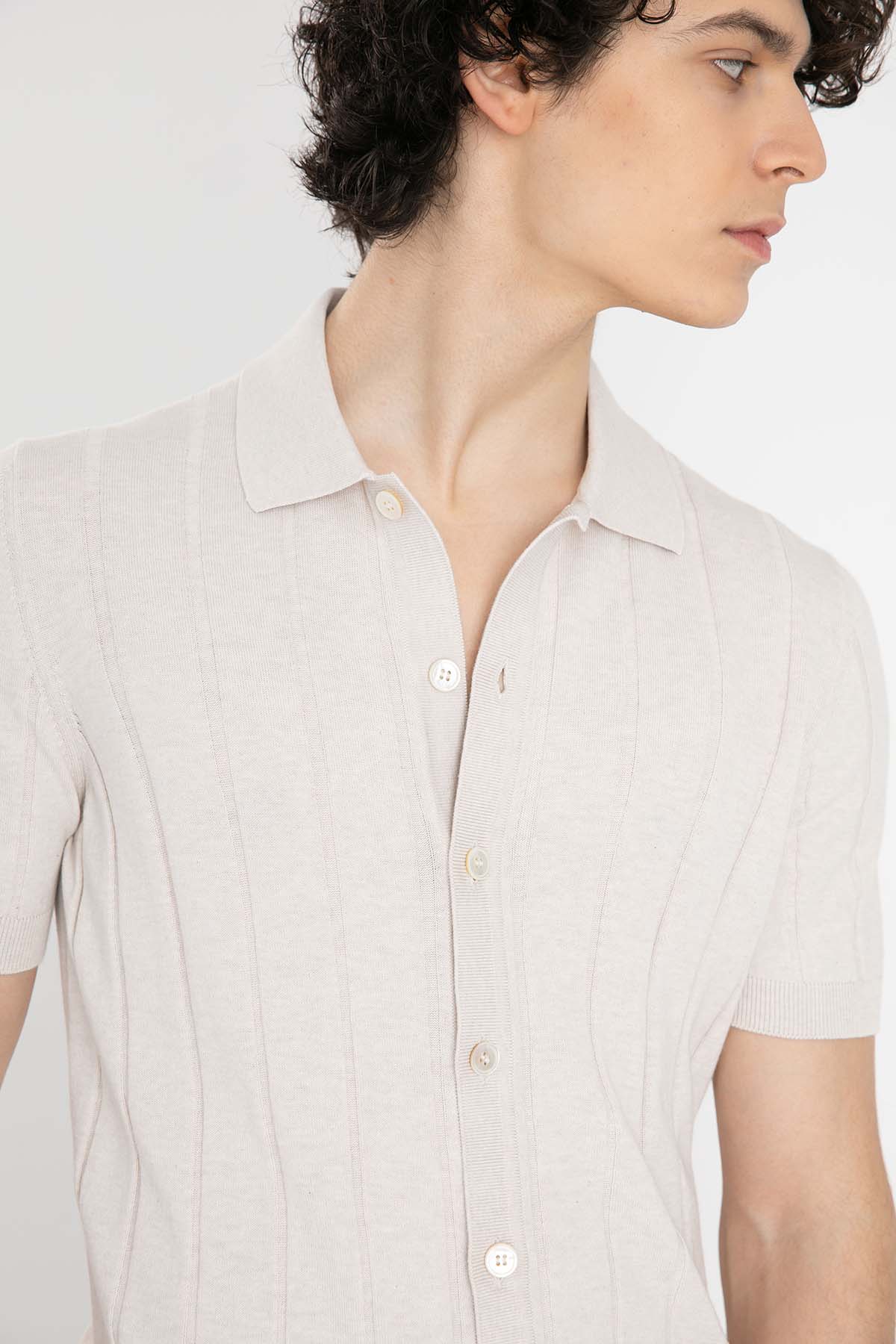 Gran Sasso Düğmeli Triko Gömlek-Libas Trendy Fashion Store