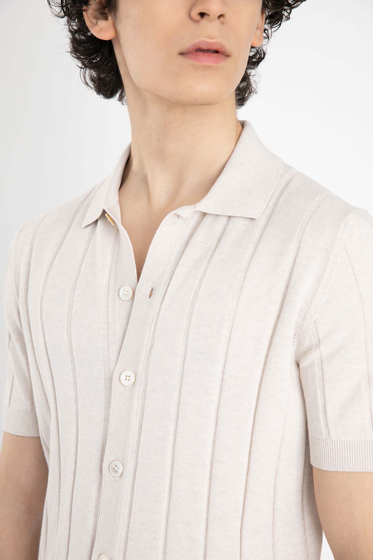 Gran Sasso Düğmeli Triko Gömlek-Libas Trendy Fashion Store