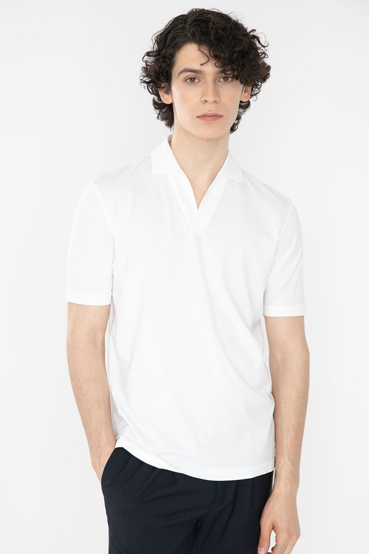 Gran Sasso Polo Yaka T-shirt-Libas Trendy Fashion Store