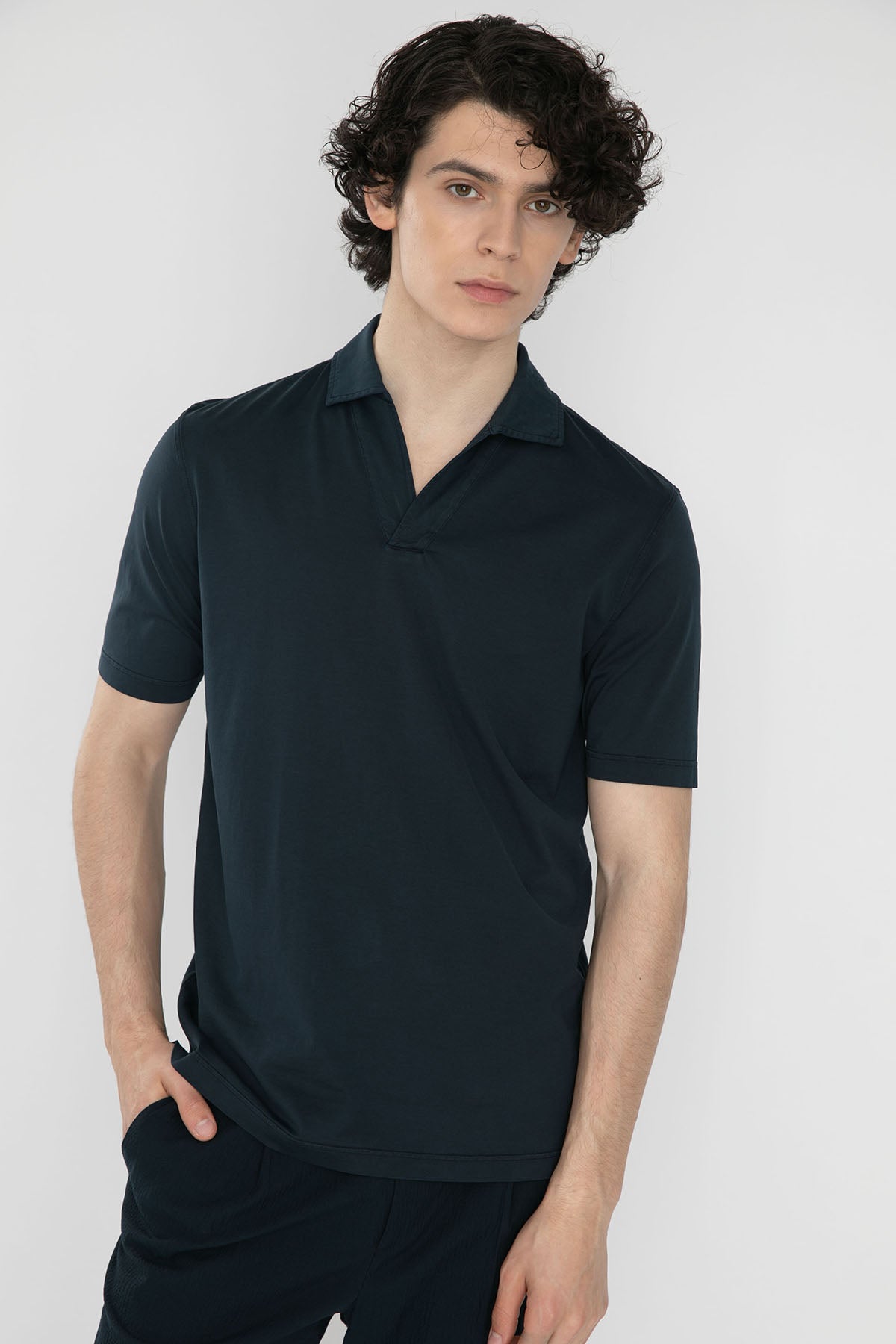 Gran Sasso Polo Yaka T-shirt-Libas Trendy Fashion Store