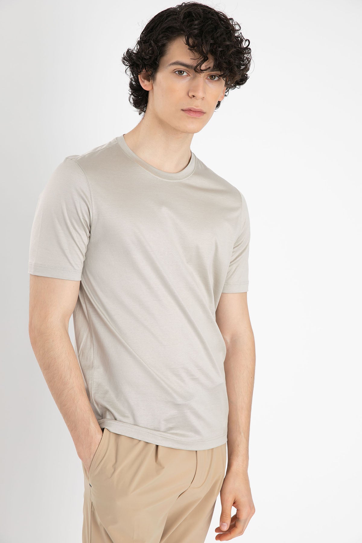 Gran Sasso Yuvarlak Yaka T-shirt-Libas Trendy Fashion Store