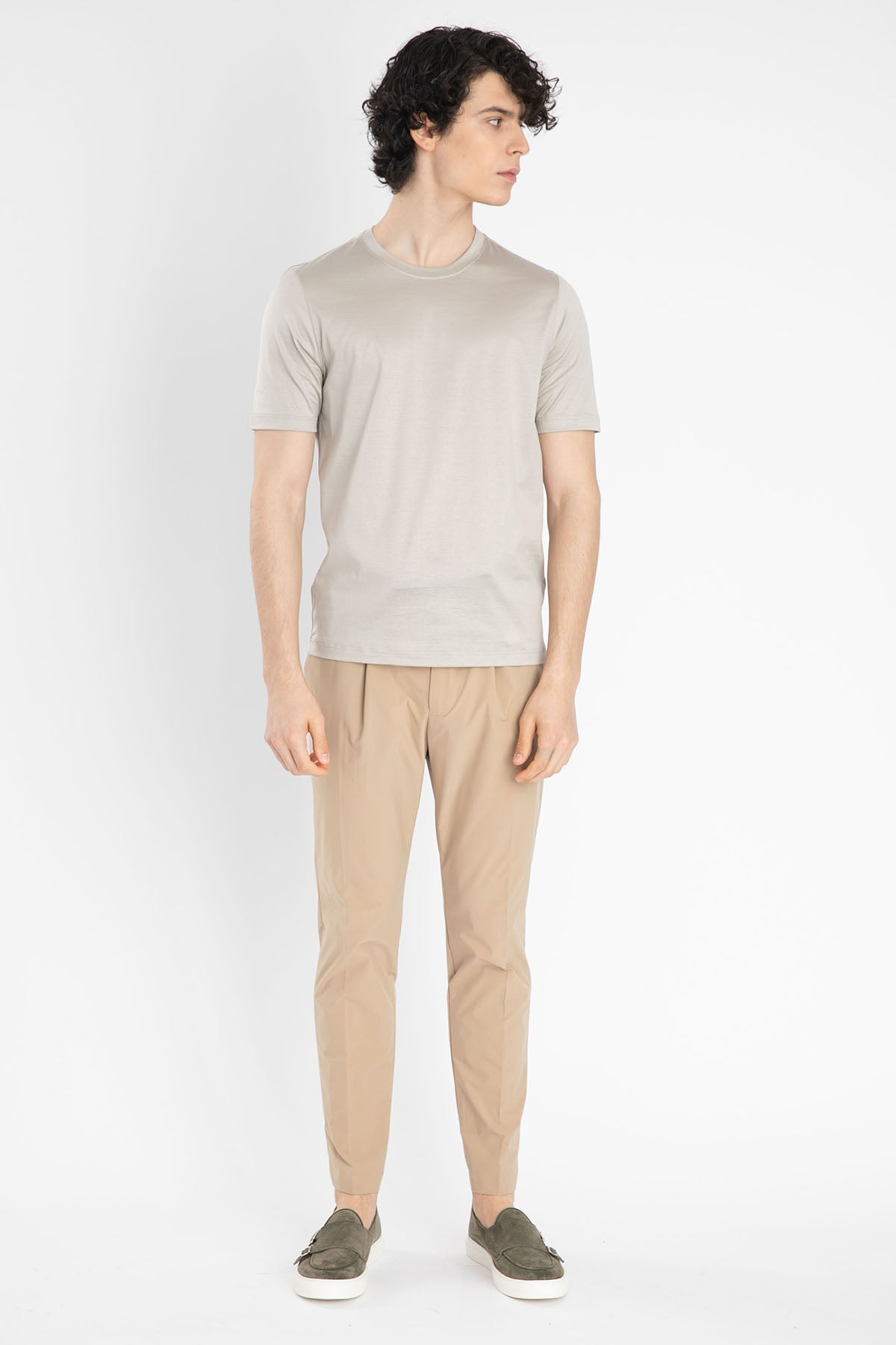 Gran Sasso Yuvarlak Yaka T-shirt-Libas Trendy Fashion Store