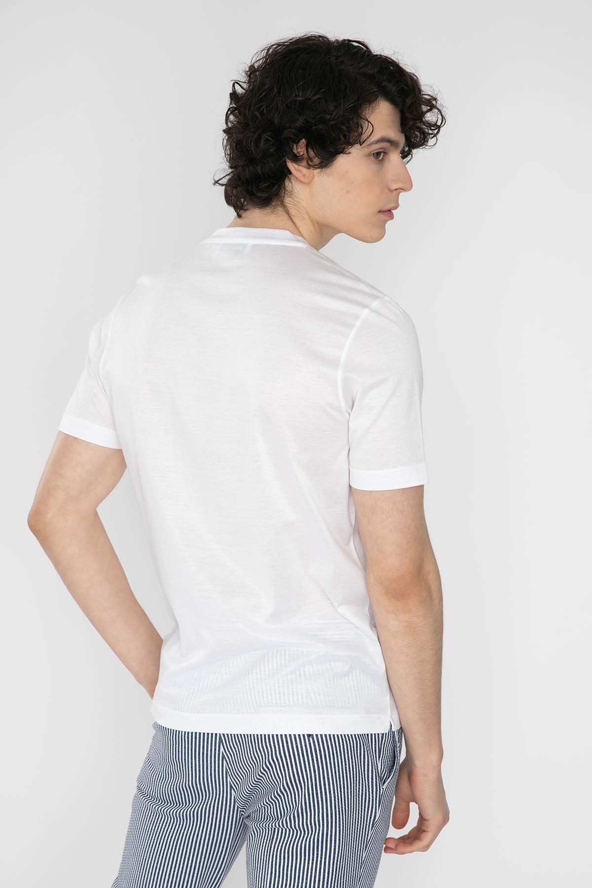 Gran Sasso Yuvarlak Yaka T-shirt-Libas Trendy Fashion Store