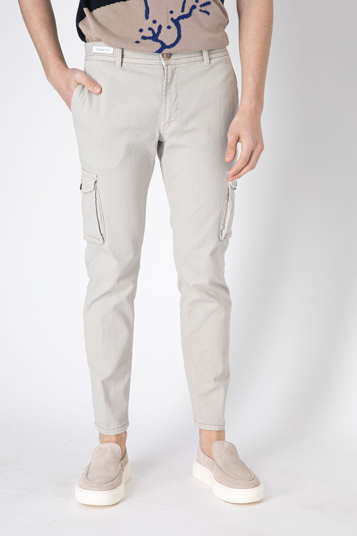 Richard J. Brown Slim Fit Yandan Cepli Kargo Pantolon-Libas Trendy Fashion Store