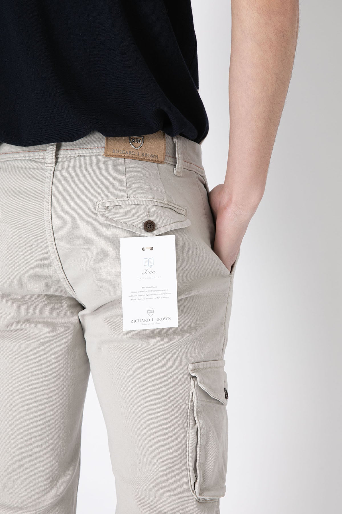 Richard J. Brown Slim Fit Yandan Cepli Kargo Pantolon-Libas Trendy Fashion Store