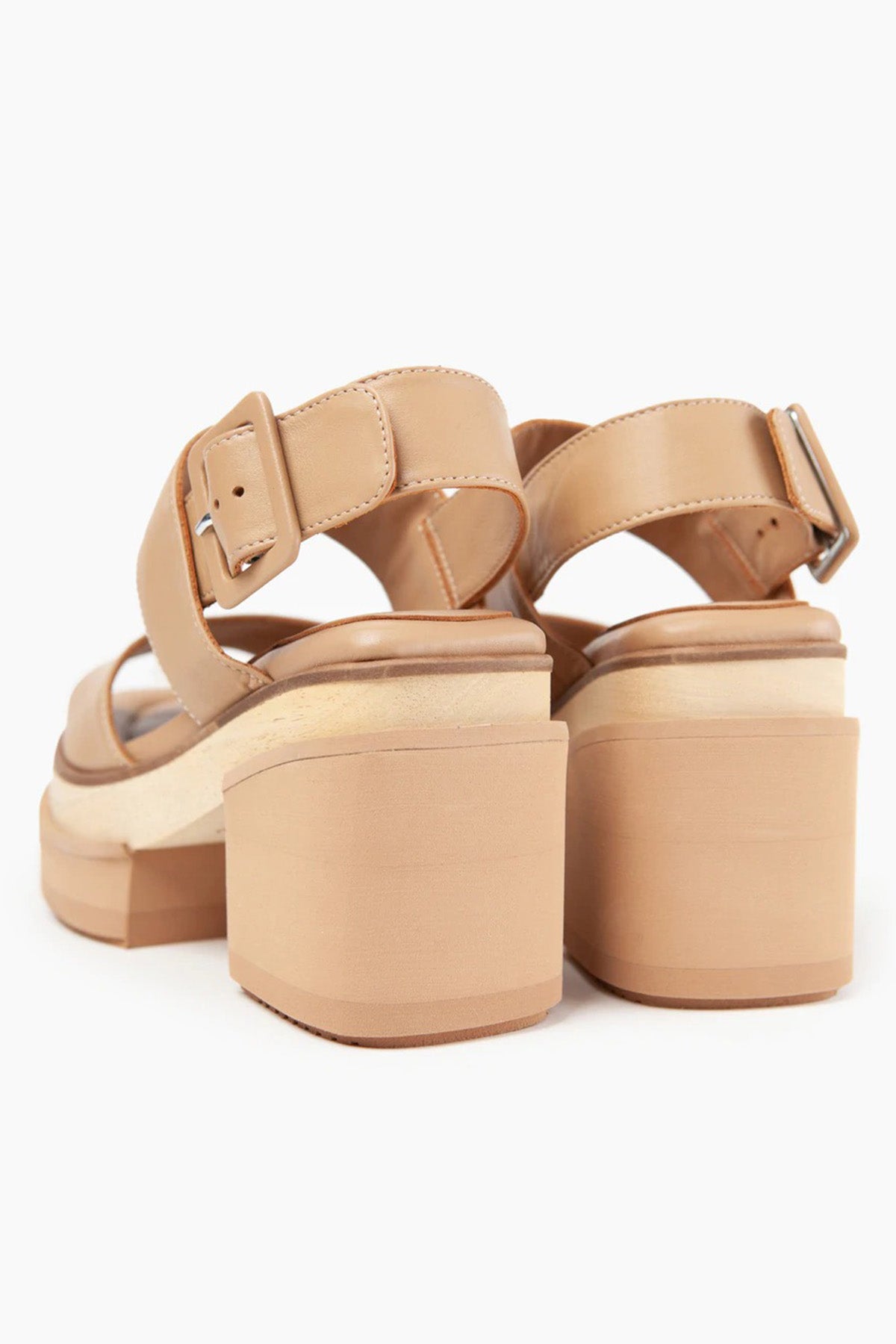 Paloma Barcelo Margoti Ayrık Platform Tabanlı Küt Burun Deri Sandalet-Libas Trendy Fashion Store