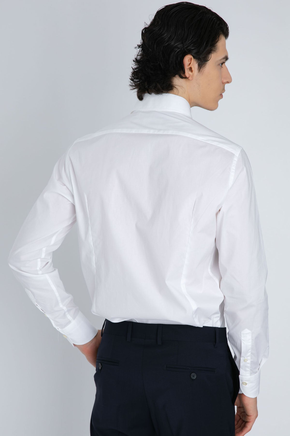 Tintoria Mattei Klasik Yaka Streç Gömlek-Libas Trendy Fashion Store