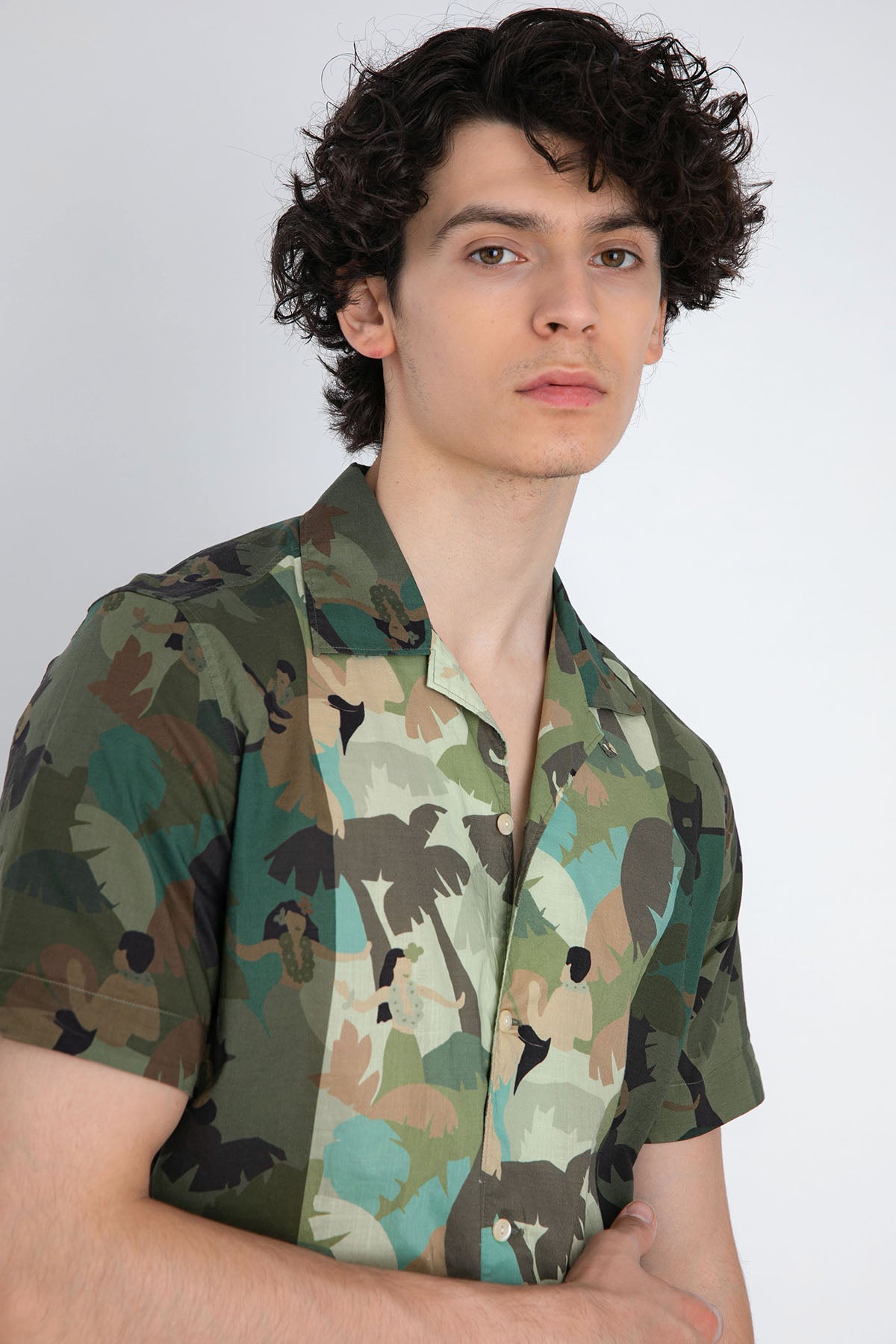 Tintoria Mattei Regular Fit Desenli Kısa Kollu Gömlek-Libas Trendy Fashion Store