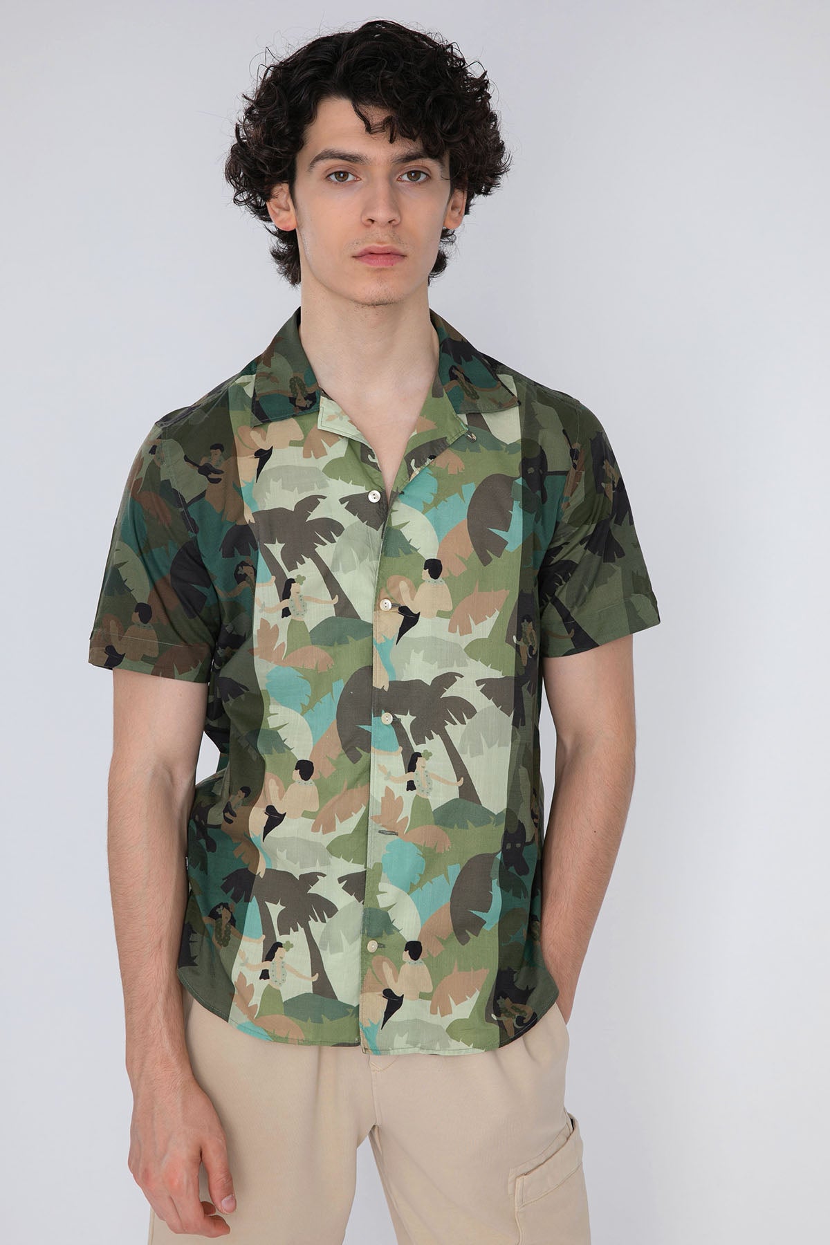 Tintoria Mattei Regular Fit Desenli Kısa Kollu Gömlek-Libas Trendy Fashion Store