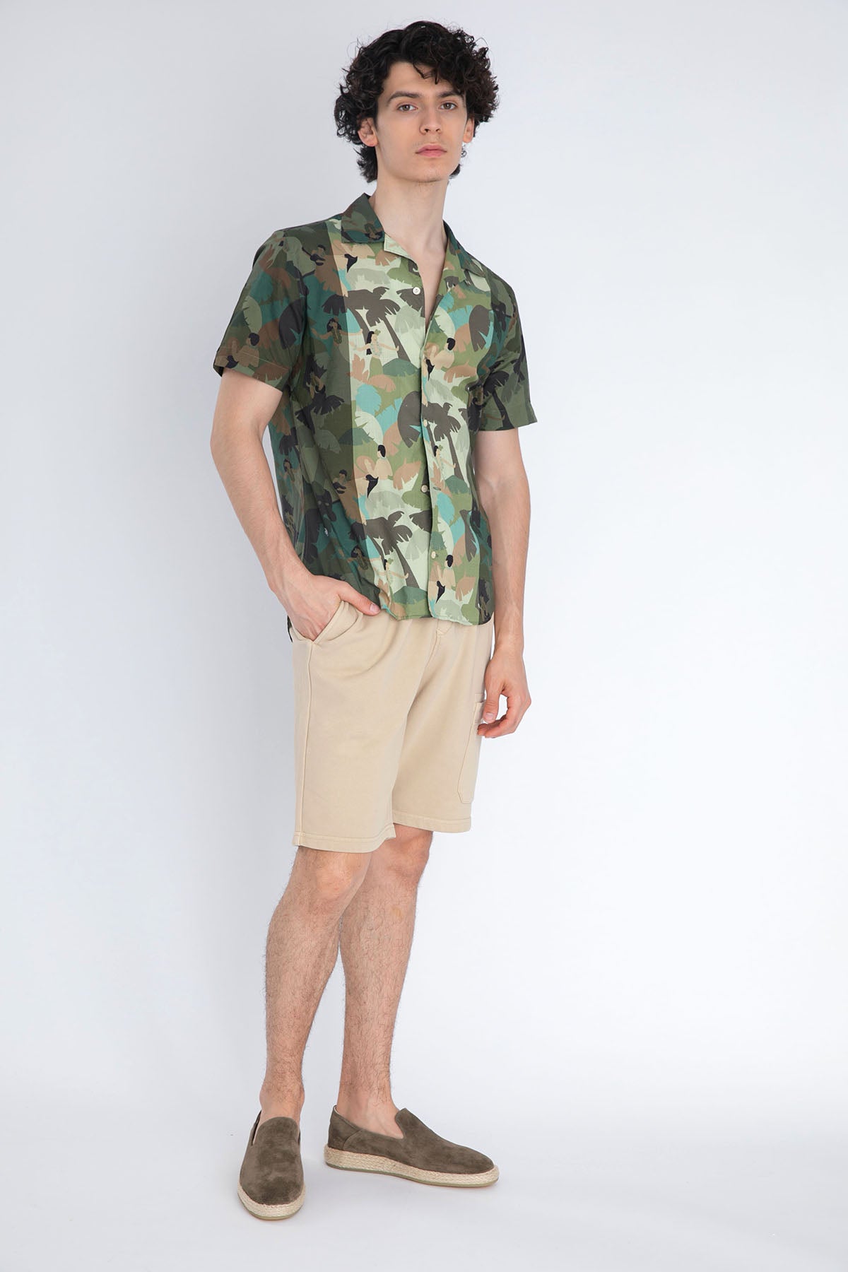 Tintoria Mattei Regular Fit Desenli Kısa Kollu Gömlek-Libas Trendy Fashion Store