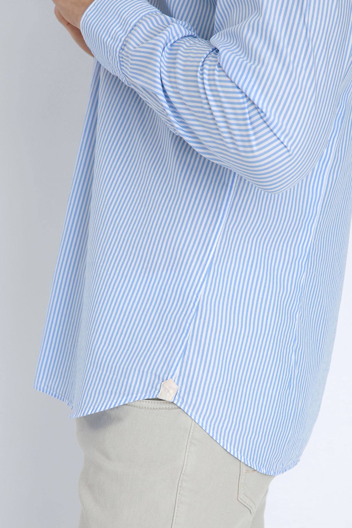 Tintoria Mattei Klasik Yaka Çapa Desenli Çizgili Gömlek-Libas Trendy Fashion Store