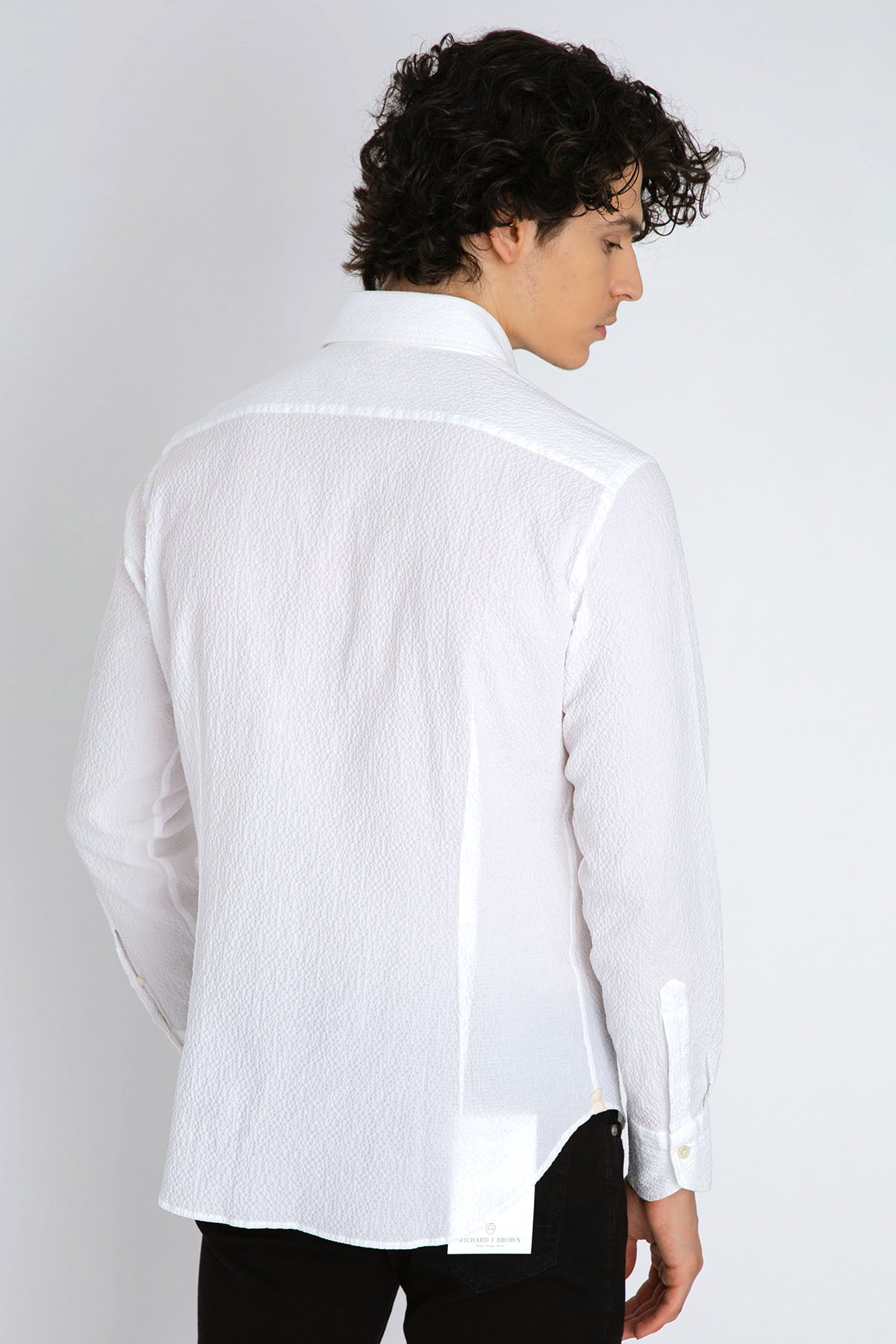 Tintoria Mattei Klasik Yaka Streç Gofre Gömlek-Libas Trendy Fashion Store