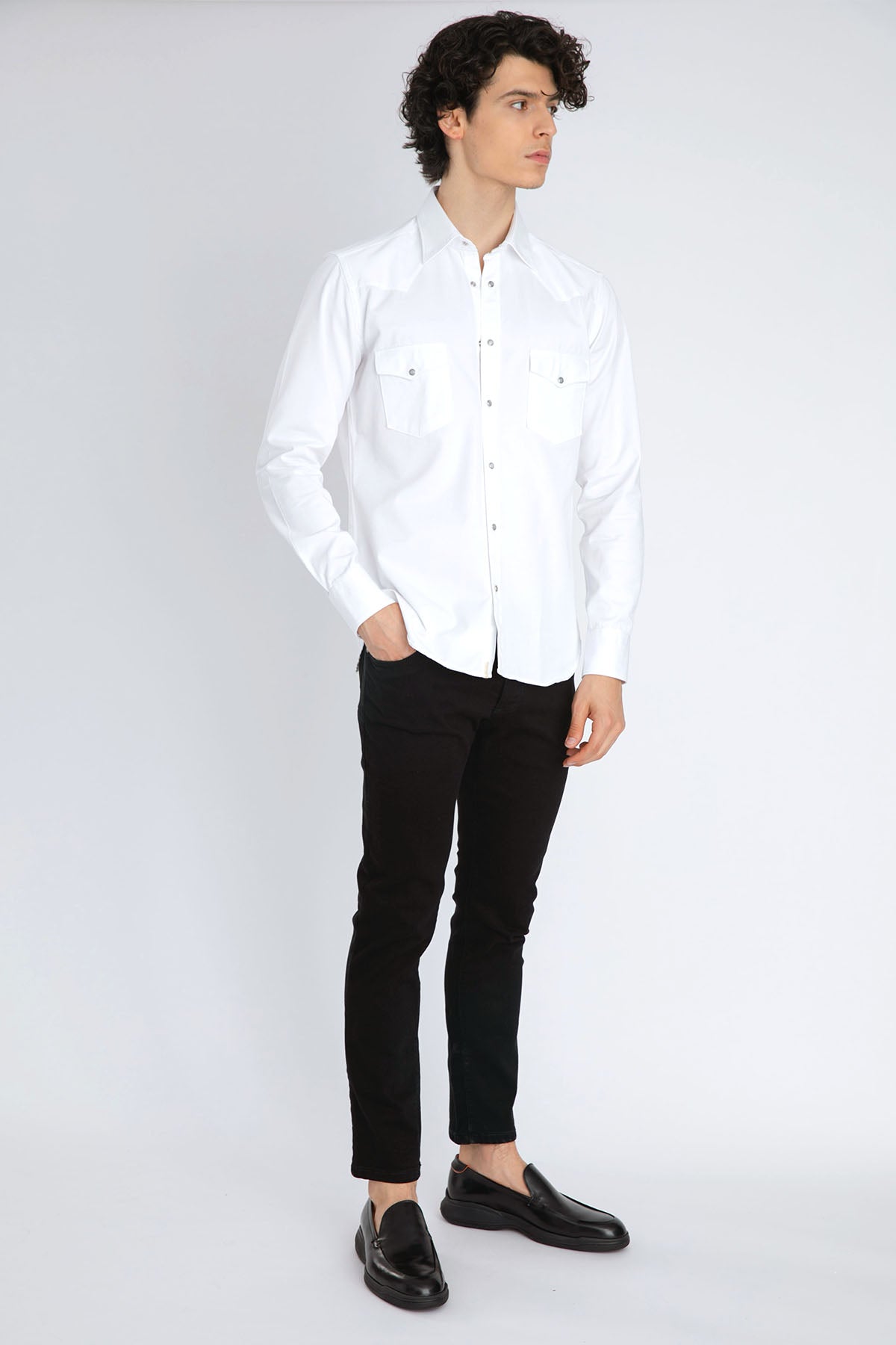 Tintoria Mattei Klasik Yaka Cep Detaylı Gömlek-Libas Trendy Fashion Store