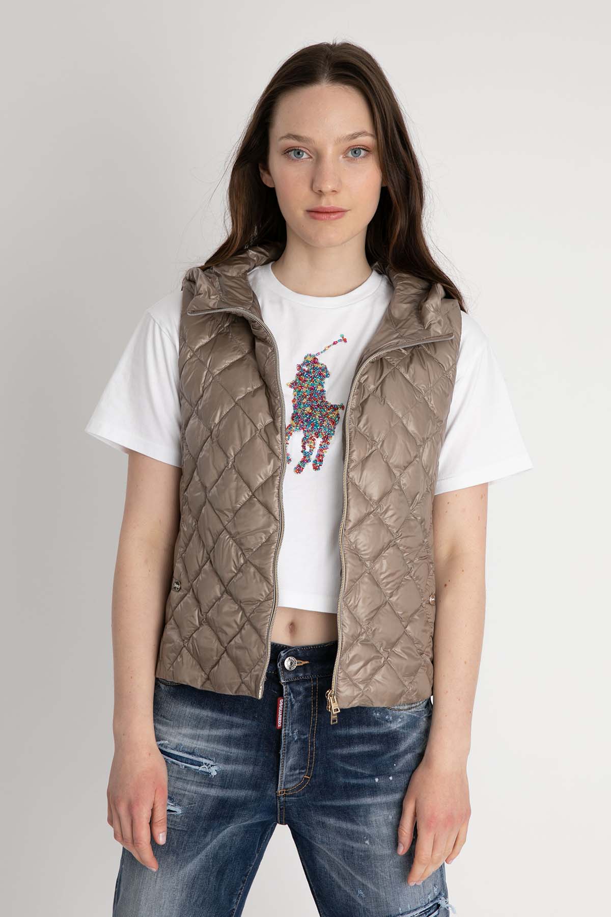 Herno Kapüşonlu Kapitone Puffer Yelek-Libas Trendy Fashion Store