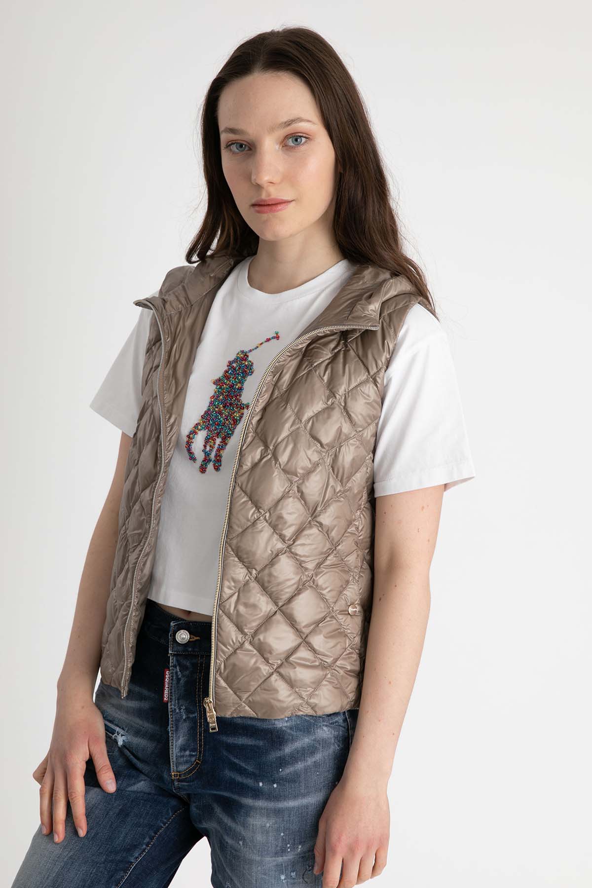 Herno Kapüşonlu Kapitone Puffer Yelek-Libas Trendy Fashion Store