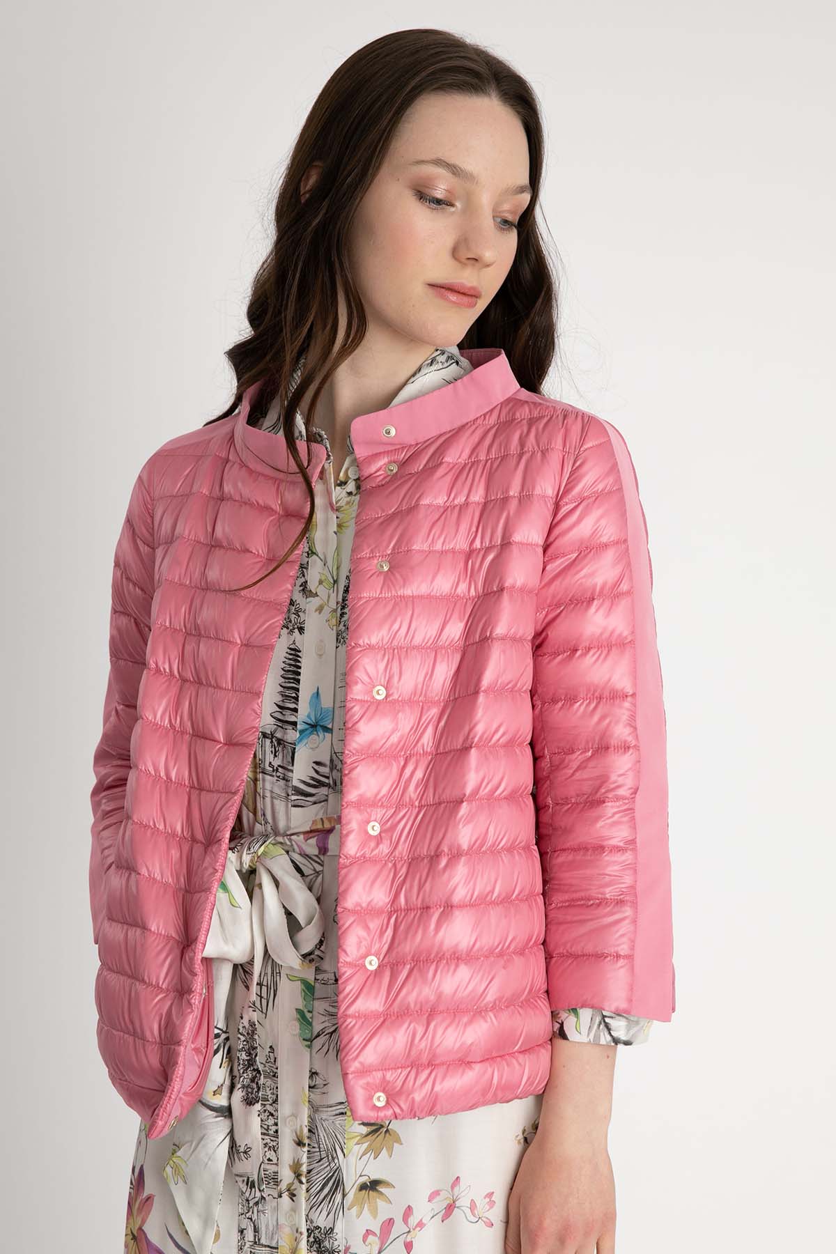 Herno Dik Yaka İnce Puffer Mont-Libas Trendy Fashion Store