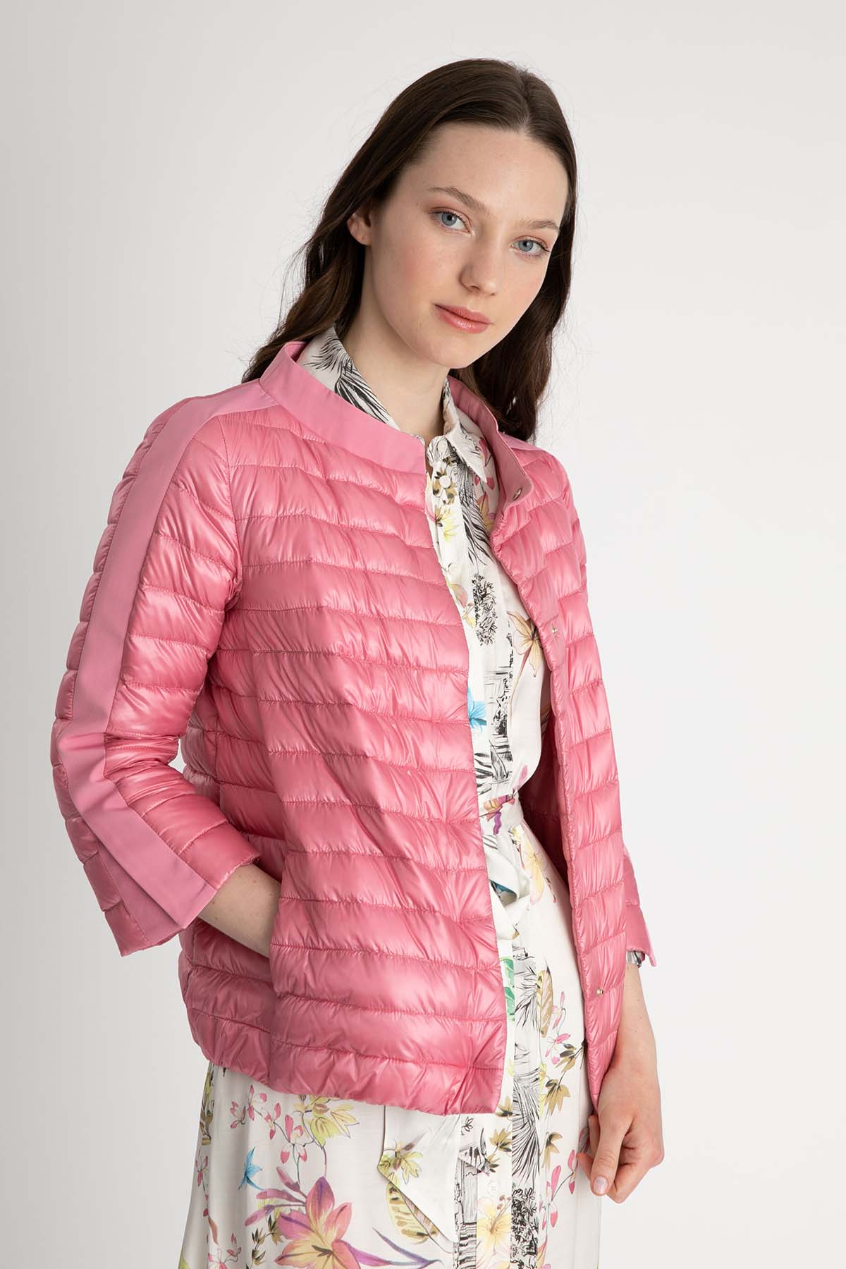 Herno Dik Yaka İnce Puffer Mont-Libas Trendy Fashion Store