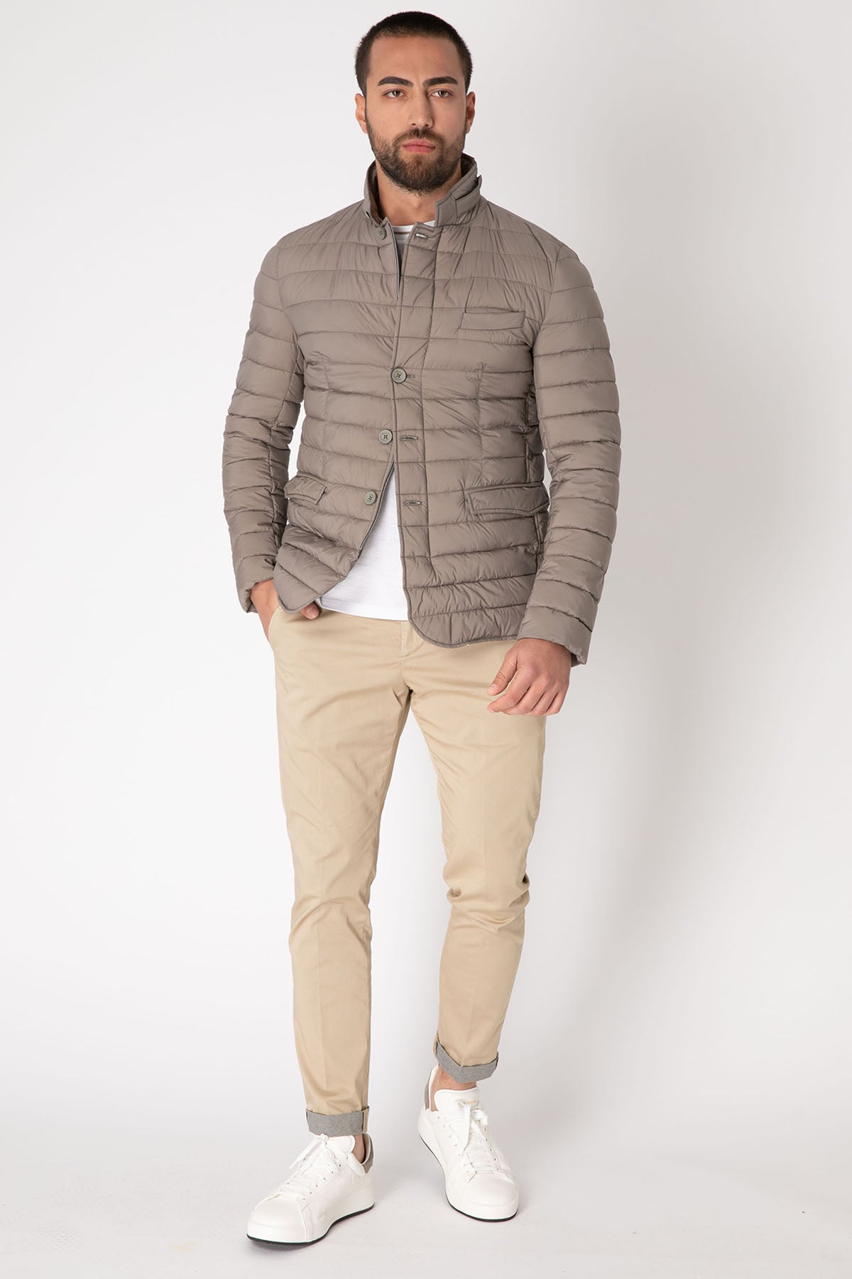 Herno Slim Fit Dik Yaka Puffer Mont Ceket-Libas Trendy Fashion Store