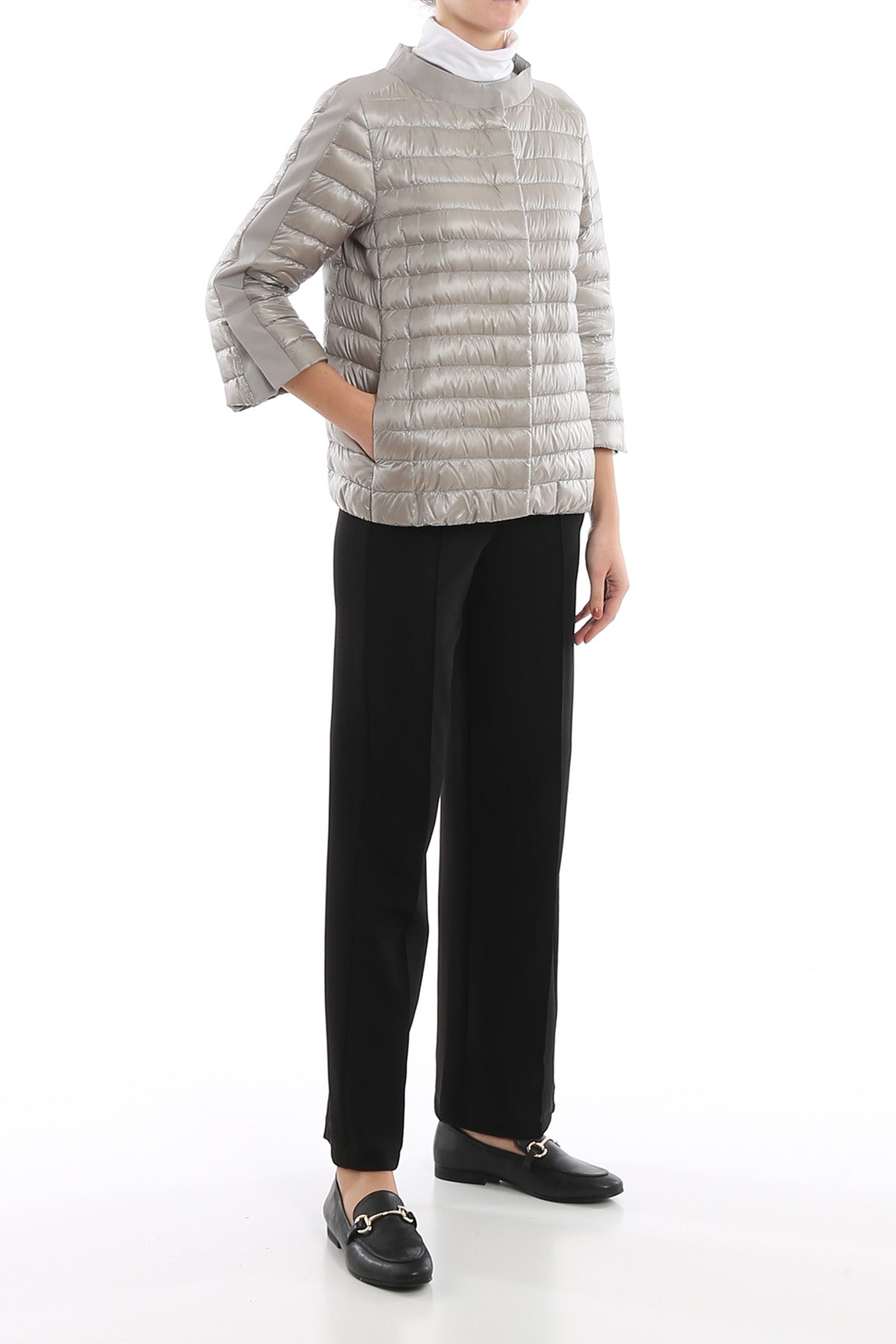 Herno Dik Yaka İnce Puffer Mont-Libas Trendy Fashion Store