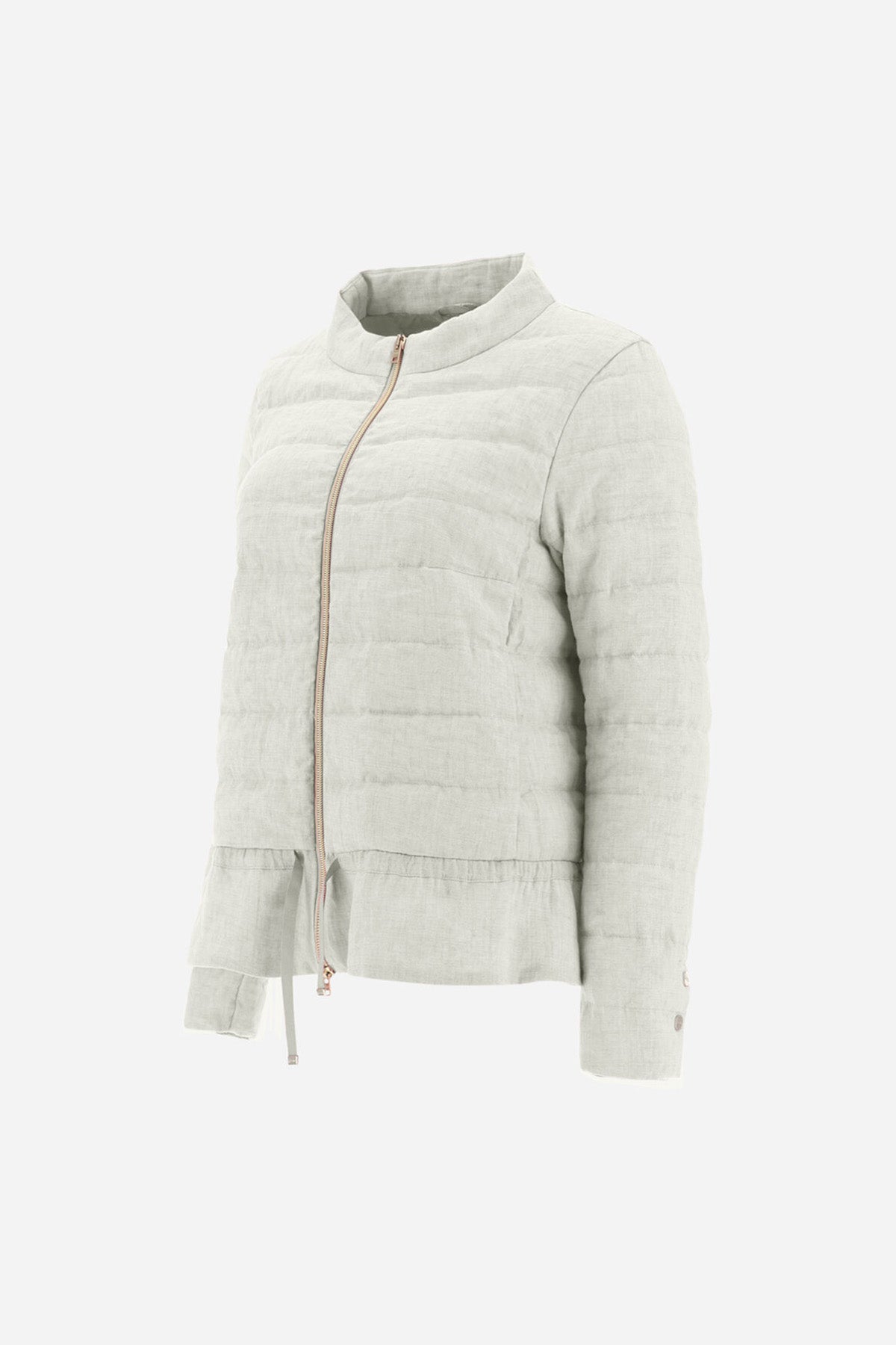 Herno Dik Yaka İnce Keten Puffer Mont-Libas Trendy Fashion Store