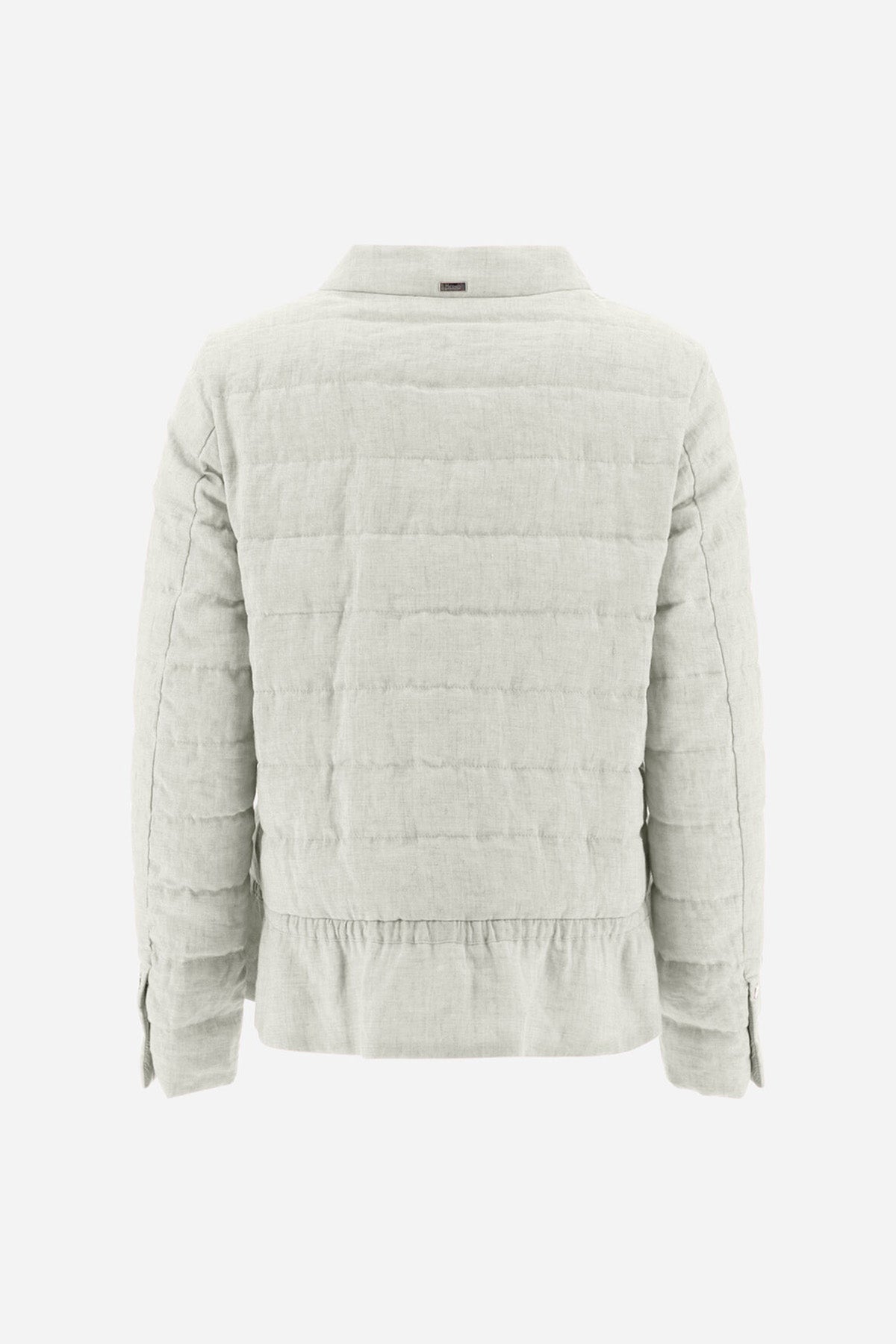 Herno Dik Yaka İnce Keten Puffer Mont-Libas Trendy Fashion Store