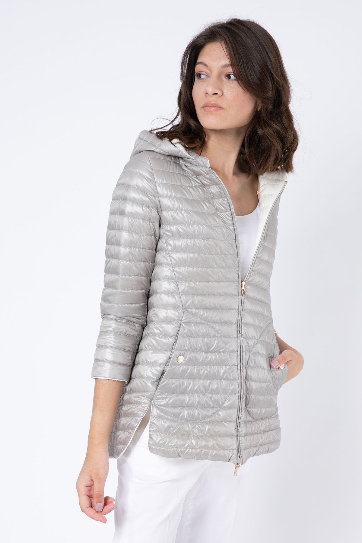 Herno Dolgulu Kapüşonlu Çift Taraflı Mont-Libas Trendy Fashion Store