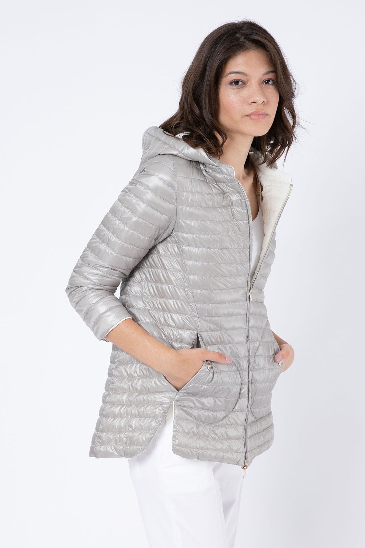 Herno Dolgulu Kapüşonlu Çift Taraflı Mont-Libas Trendy Fashion Store