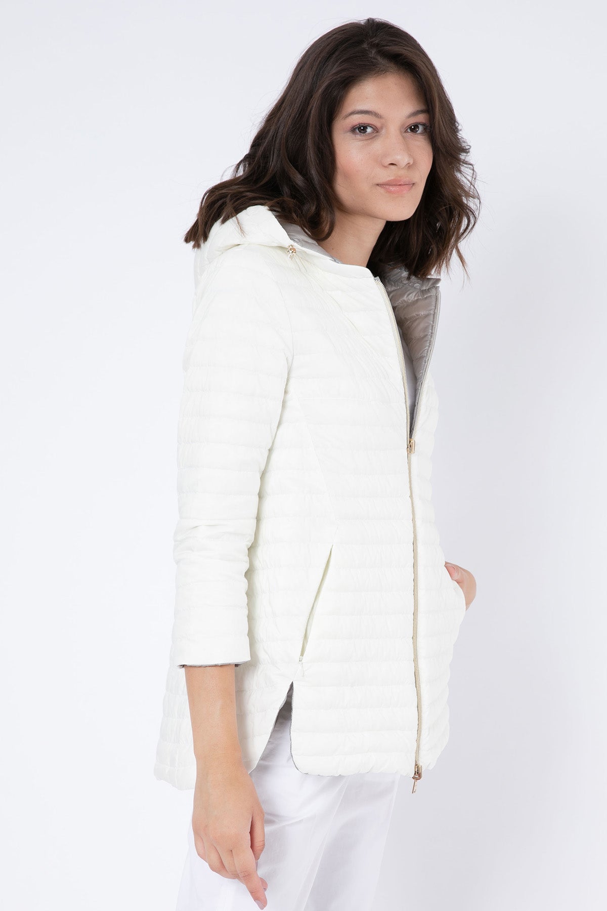 Herno Dolgulu Kapüşonlu Çift Taraflı Mont-Libas Trendy Fashion Store